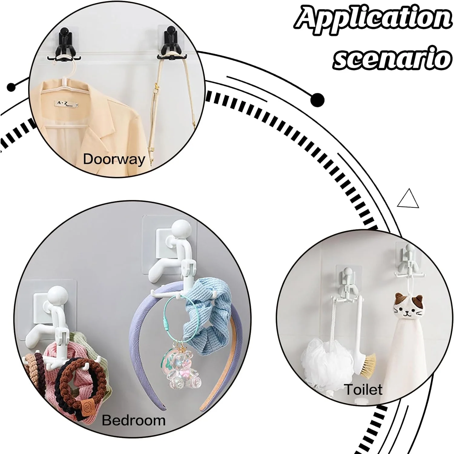 360° Rotating 6-Claw Hook – Kitchen & Bathroom Organizer (1 Pc | White) - Image 5
