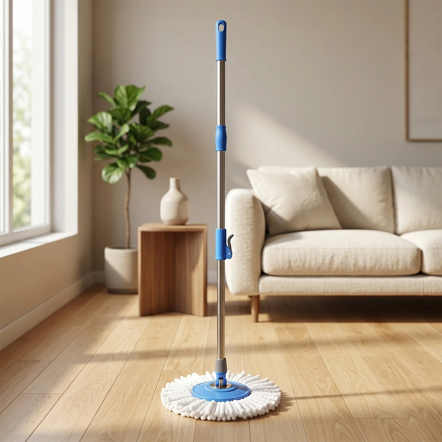 Best 360 Rotate Stainless Steel Handle Spin Mop Set for Floor - Image 4