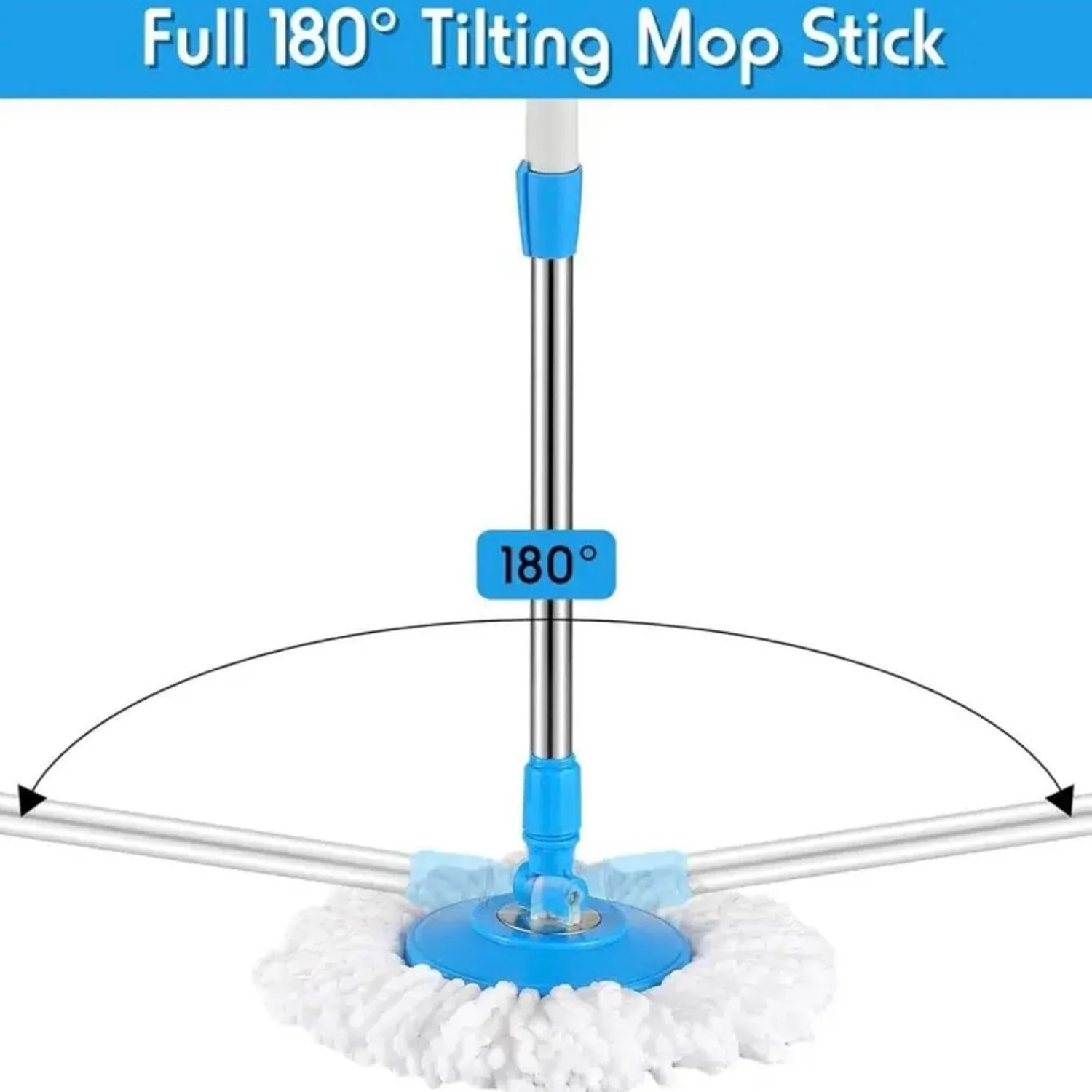 Best 360 Rotate Stainless Steel Handle Spin Mop Set for Floor - Image 7