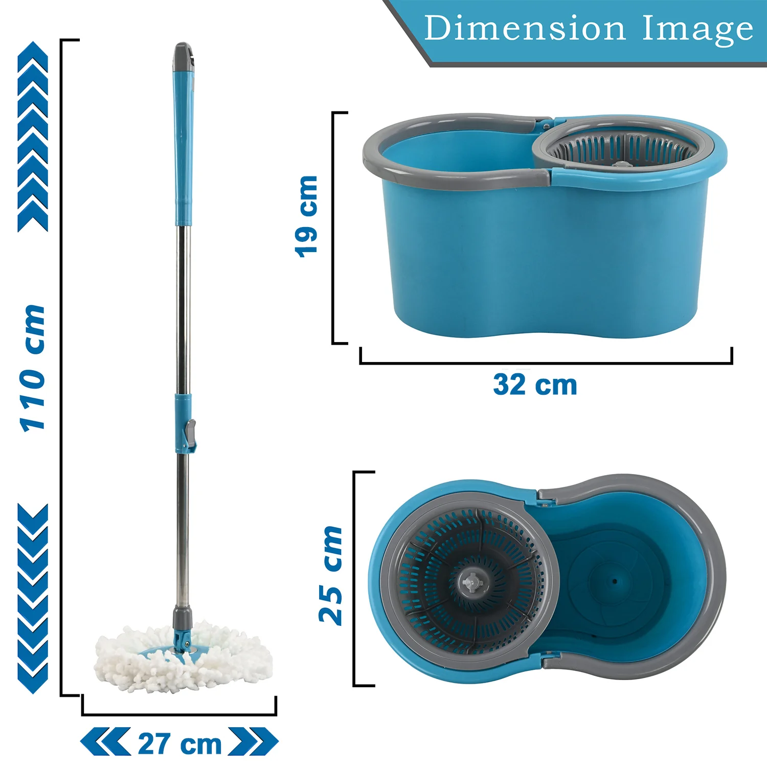 Top House 360 Cleaning Spin Mop Bucker Set at Just Rs.470 - Image 6