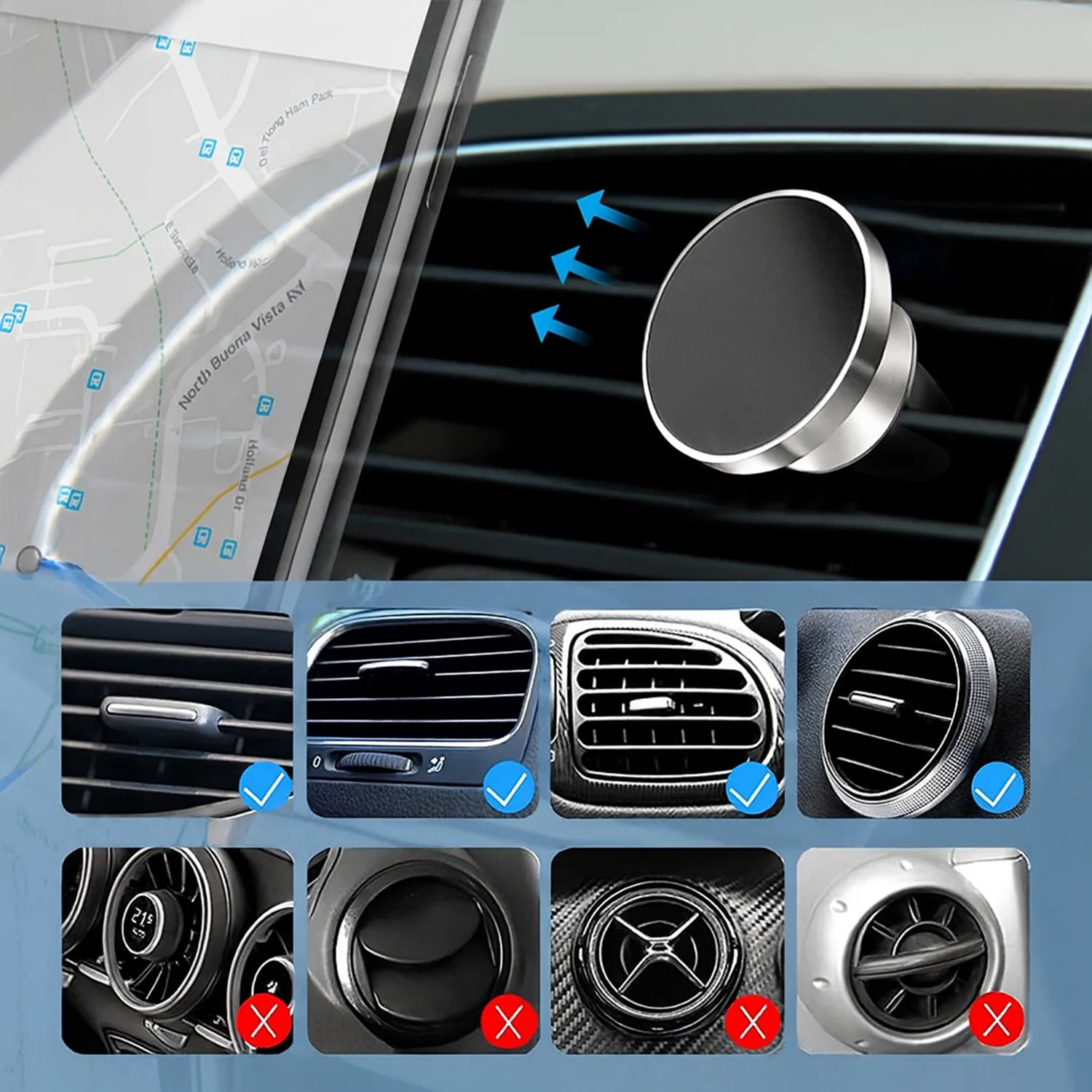 360° Rotating Magnetic Phone Holder Stand (1 Pc) - Image 12
