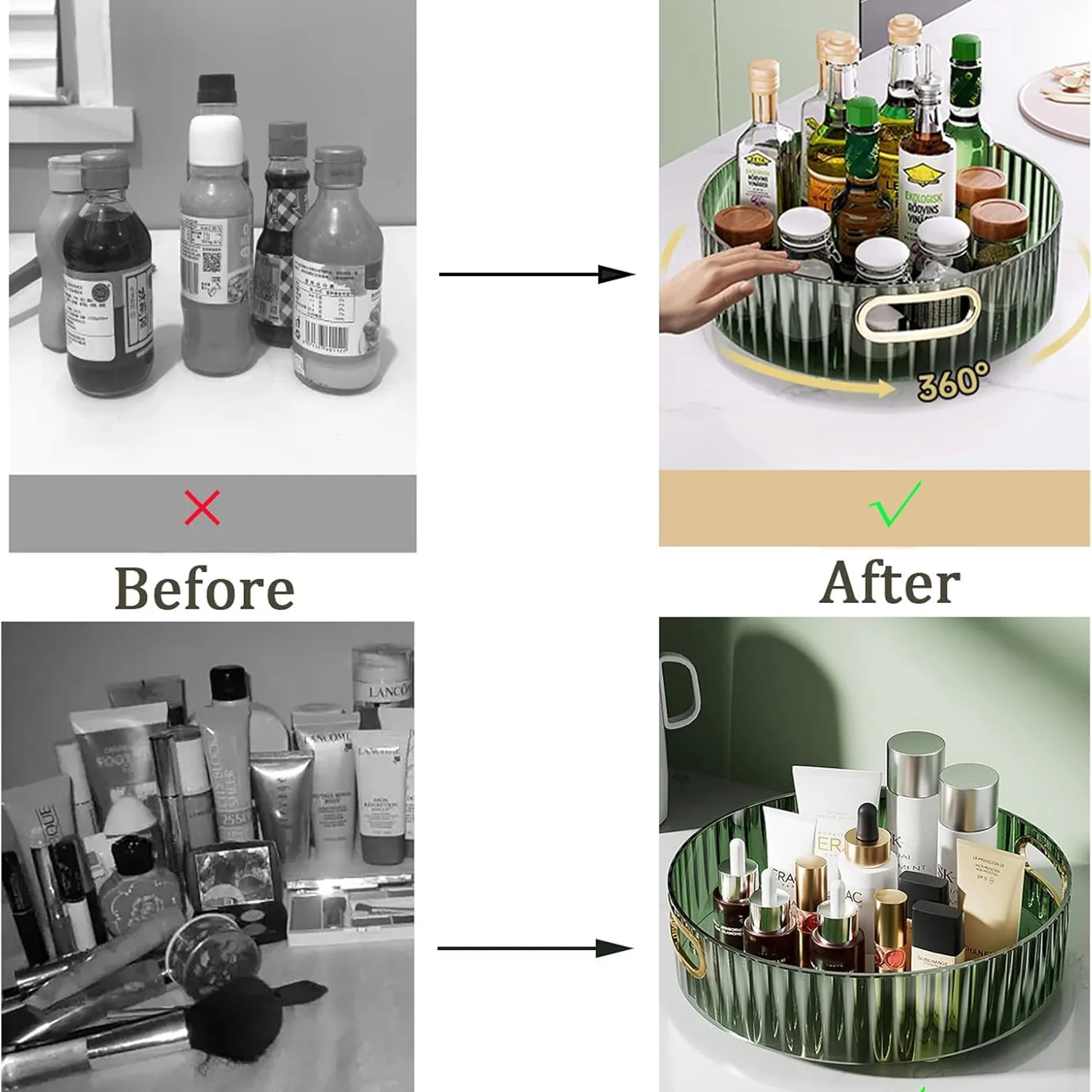360° Rotating Multipurpose Storage Rack with Handles (1 Pc) - Image 3
