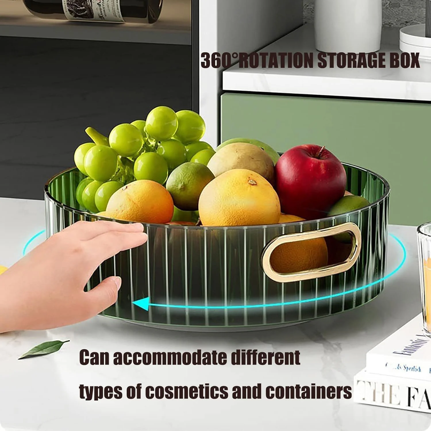 360° Rotating Multipurpose Storage Rack with Handles (1 Pc) - Image 6
