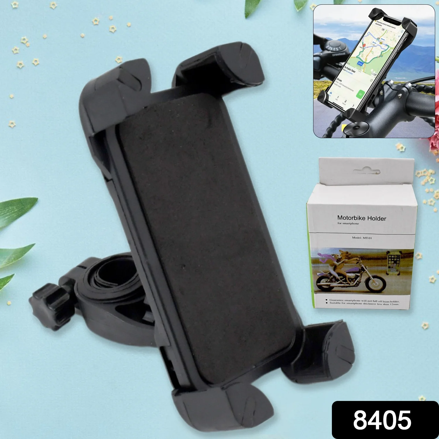 360° Rotation Phone Mount Motorbike Phone Holder (1 Pc) - Image 2