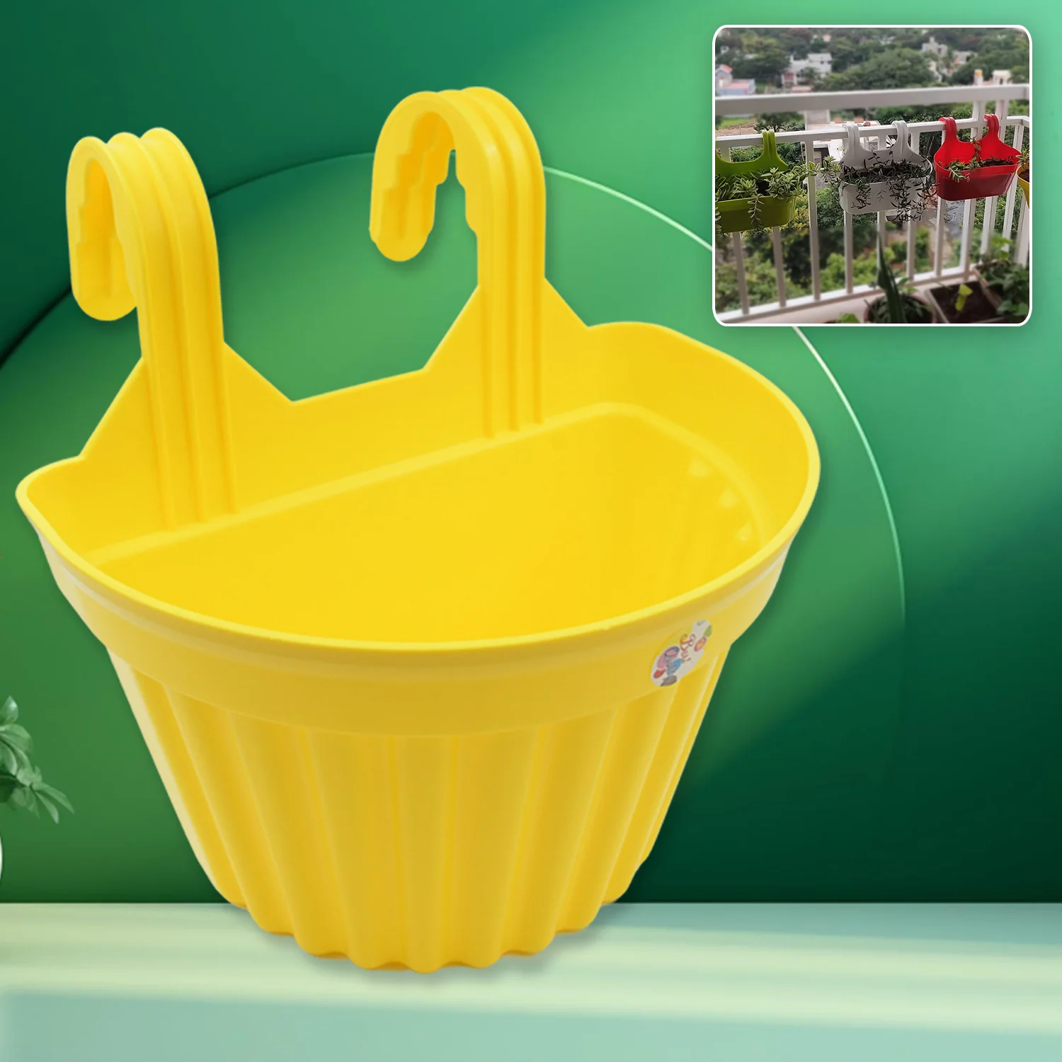 Multicolor Hanging Plastic Planters Orchid Relling , For Plantation,(1pc) - Image 6