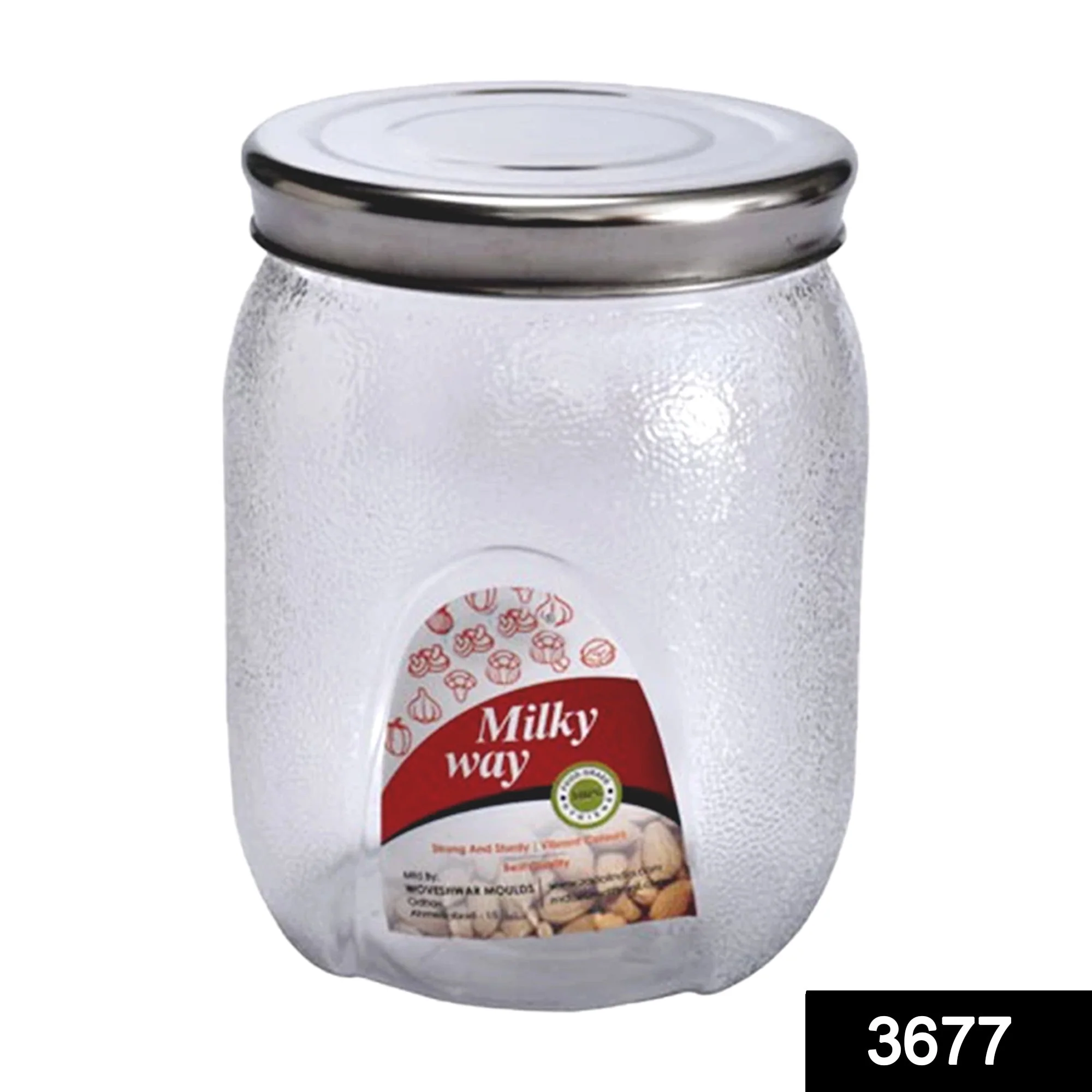Plastic Mason Jar with Airtight lids (2000 ml) - Image 2