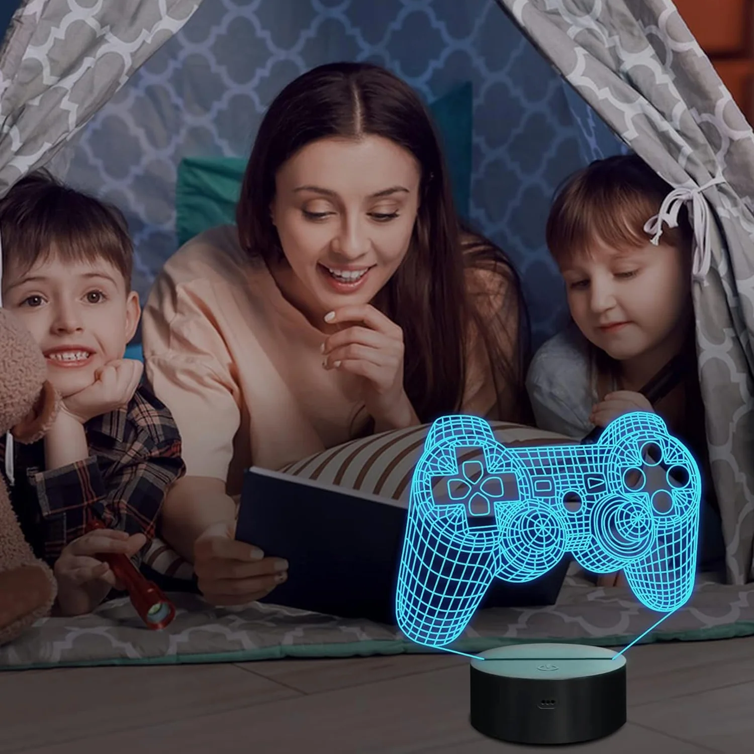 3D Acrylic LED Night Lamp – Game Controller Shape Decorative Light for Gamers (1 Pc) - Image 3