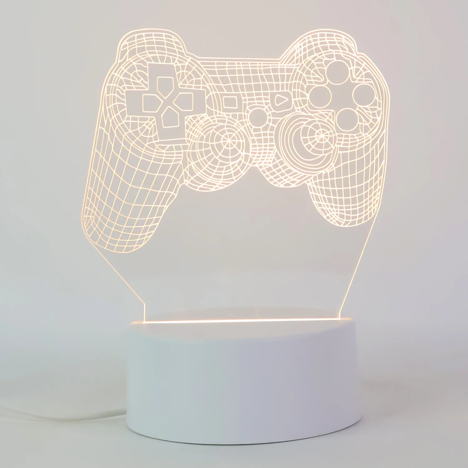 3D Acrylic LED Night Lamp – Game Controller Shape Decorative Light for Gamers (1 Pc) - Image 5