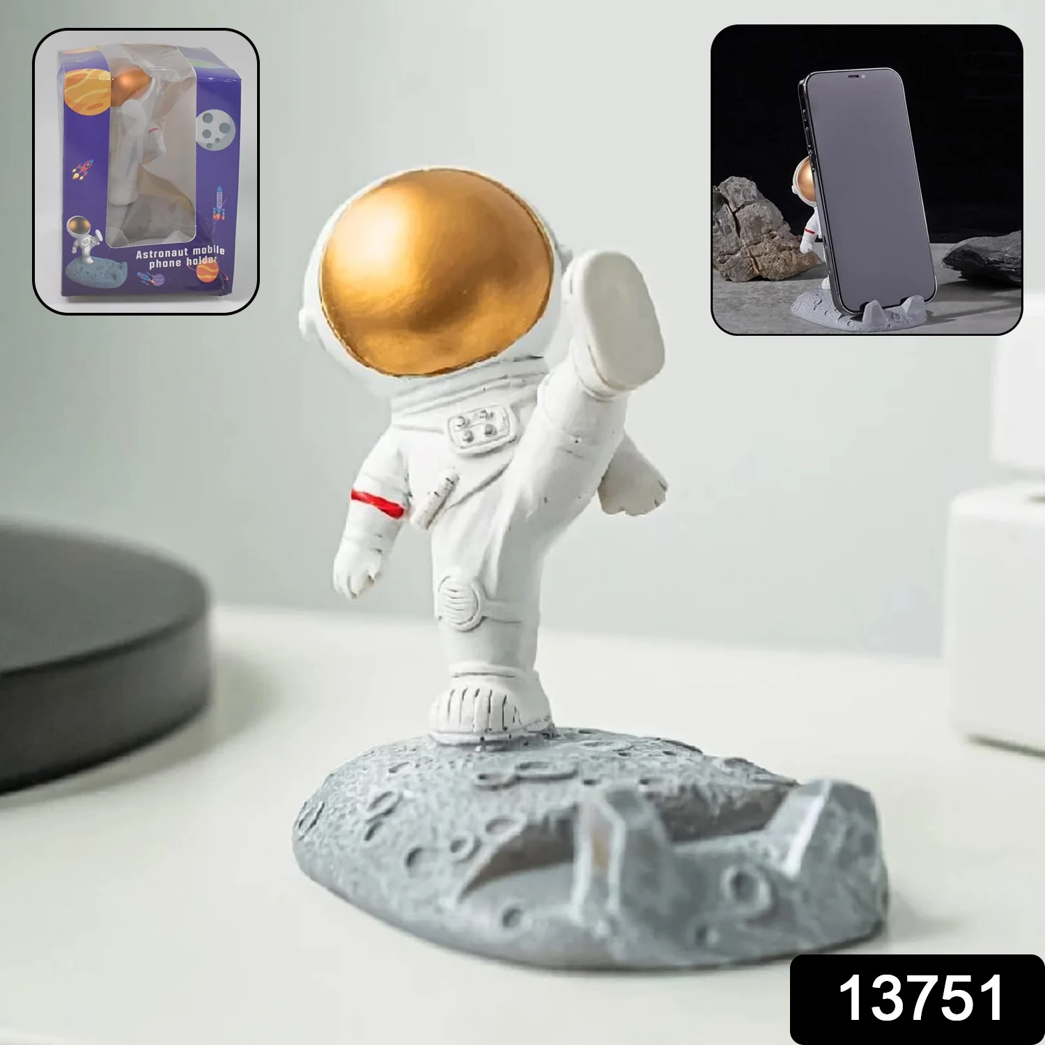 Mobile Holder Astronaut Phone Stand Planet Creative Fun 3D Design (1 Pc / Mix Design) - Image 2