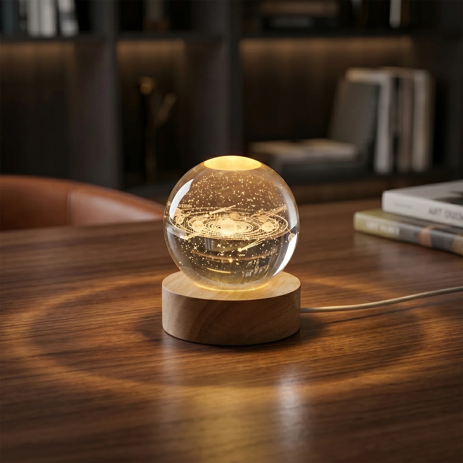 3D Astronomy Night Lamp Crystal Ball lamps With Base (1 Pc) - Image 3