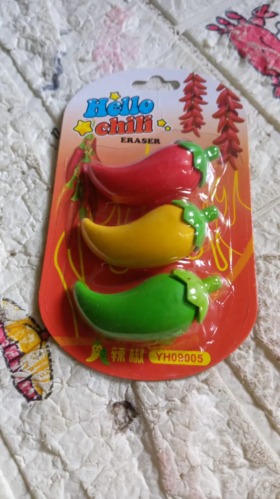 3D Fancy Colorful Chili Shape Erasers – Mini Novelty Eraser Set (3 Pc) - Image 7