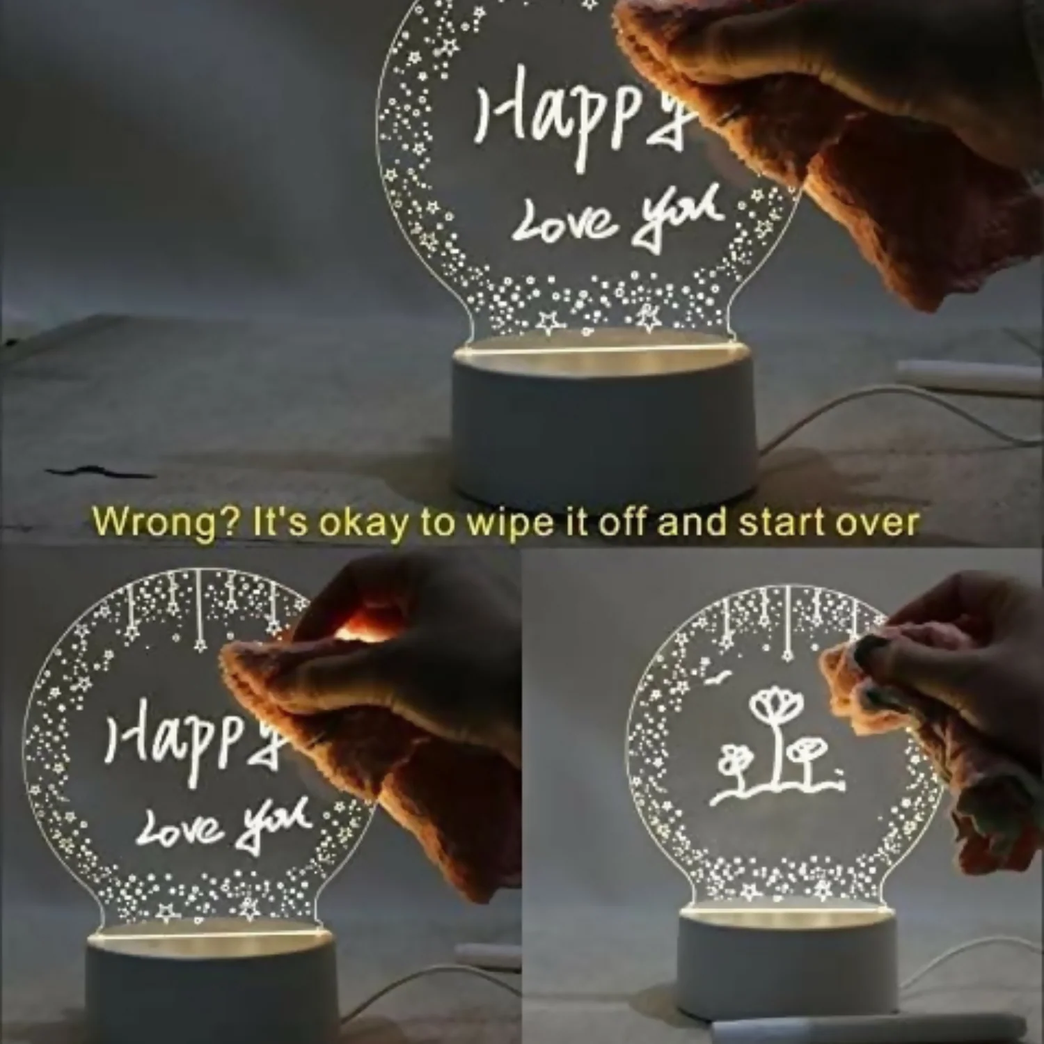 3D Creative Writeable LED Night Lamp - Image 3
