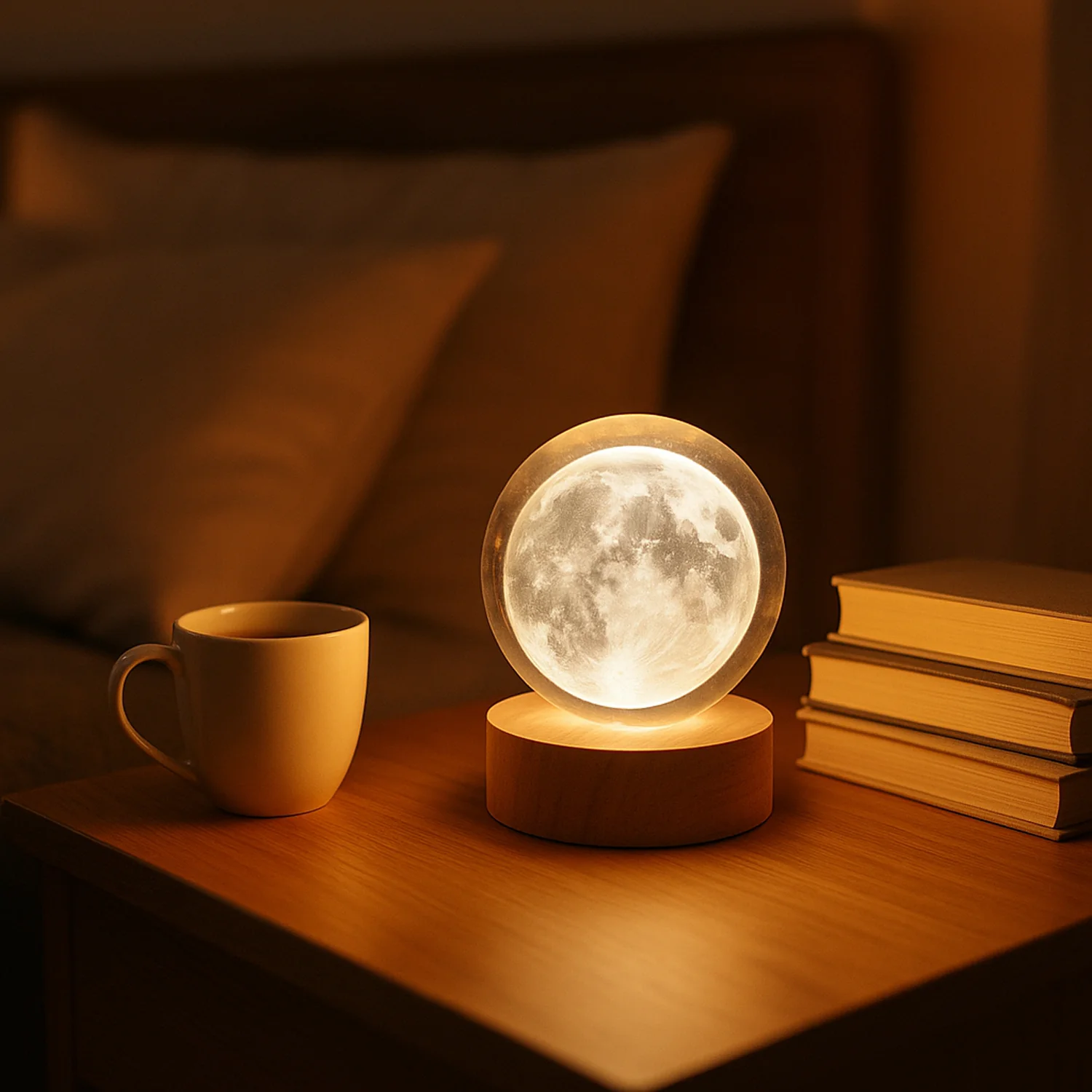 3D Crystal Ball lamps With Base (1 Pc / Mix Design) - Image 3