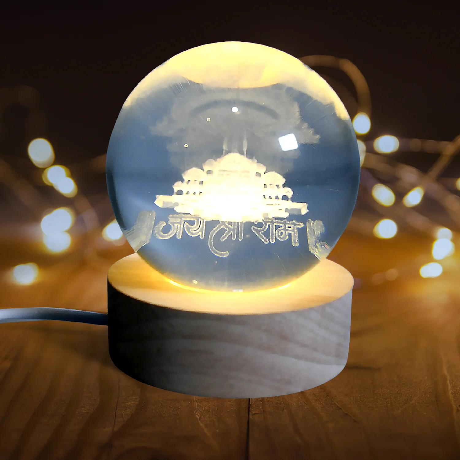 3D Crystal Ball Night Light for Bedroom & Home Decoration Gift (1 Pc) - Image 6