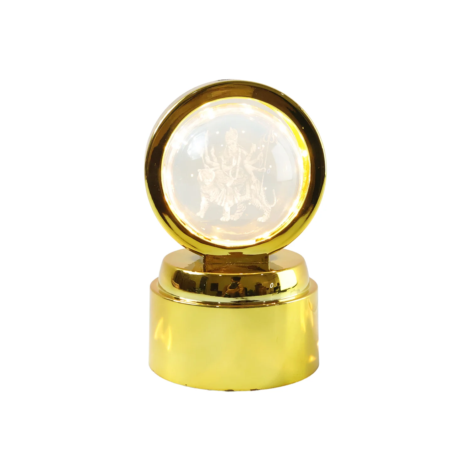 3D Crystal Ball LED Decorative Night Lamp with Goddess Design (1 Pc) - Image 5