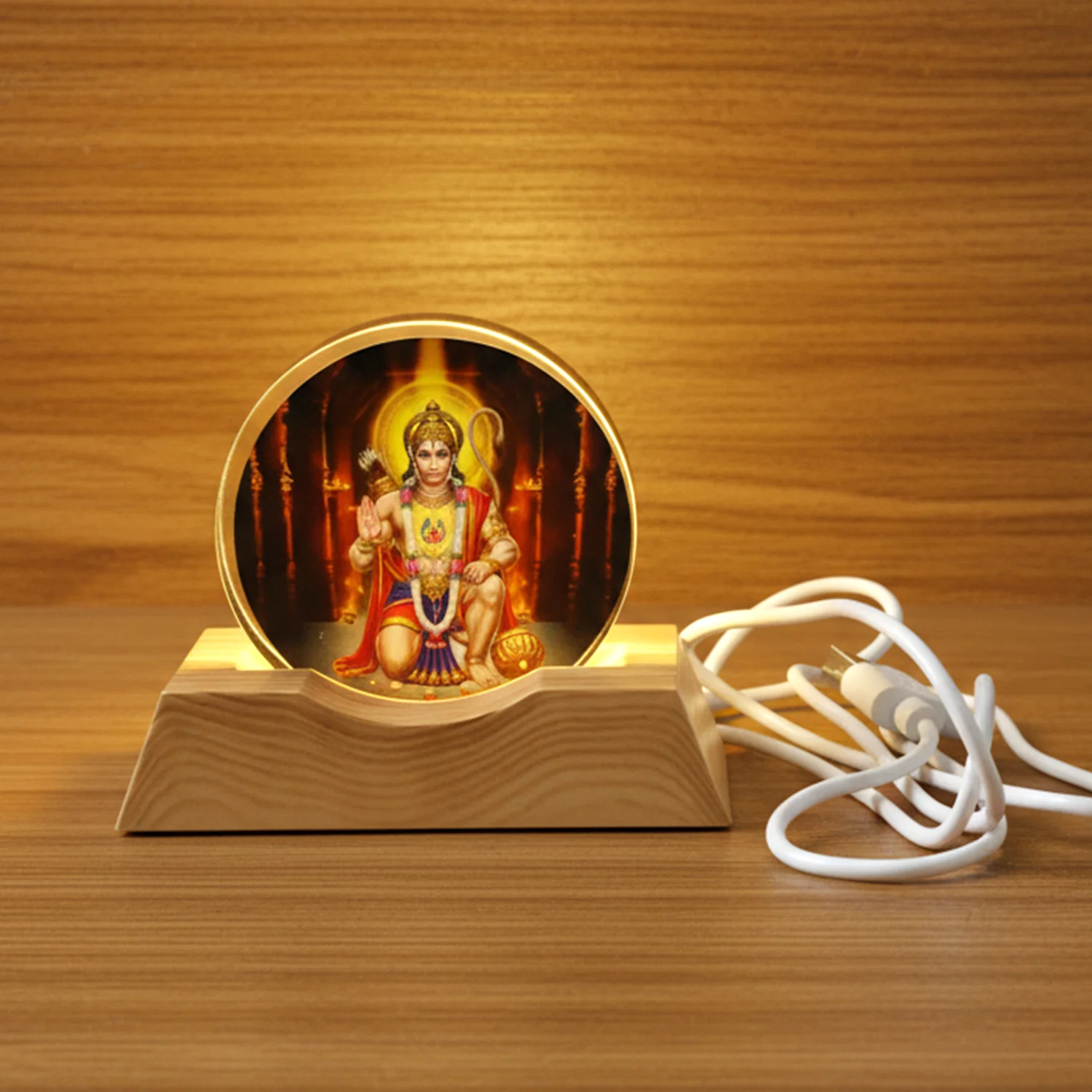 3D Creative Hanuman Ji Acrylic LED Night Lamp (1 Pc) - Image 4