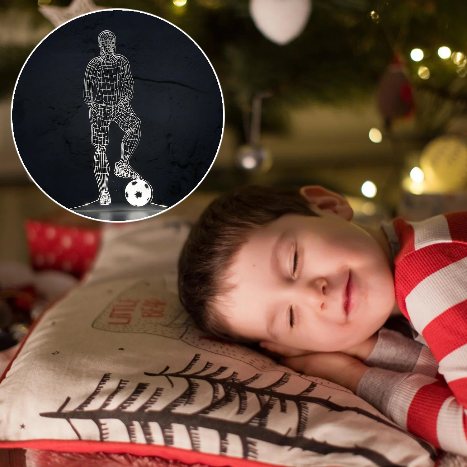 3D Illusion LED Night Lamp with Football Player Design - Image 3