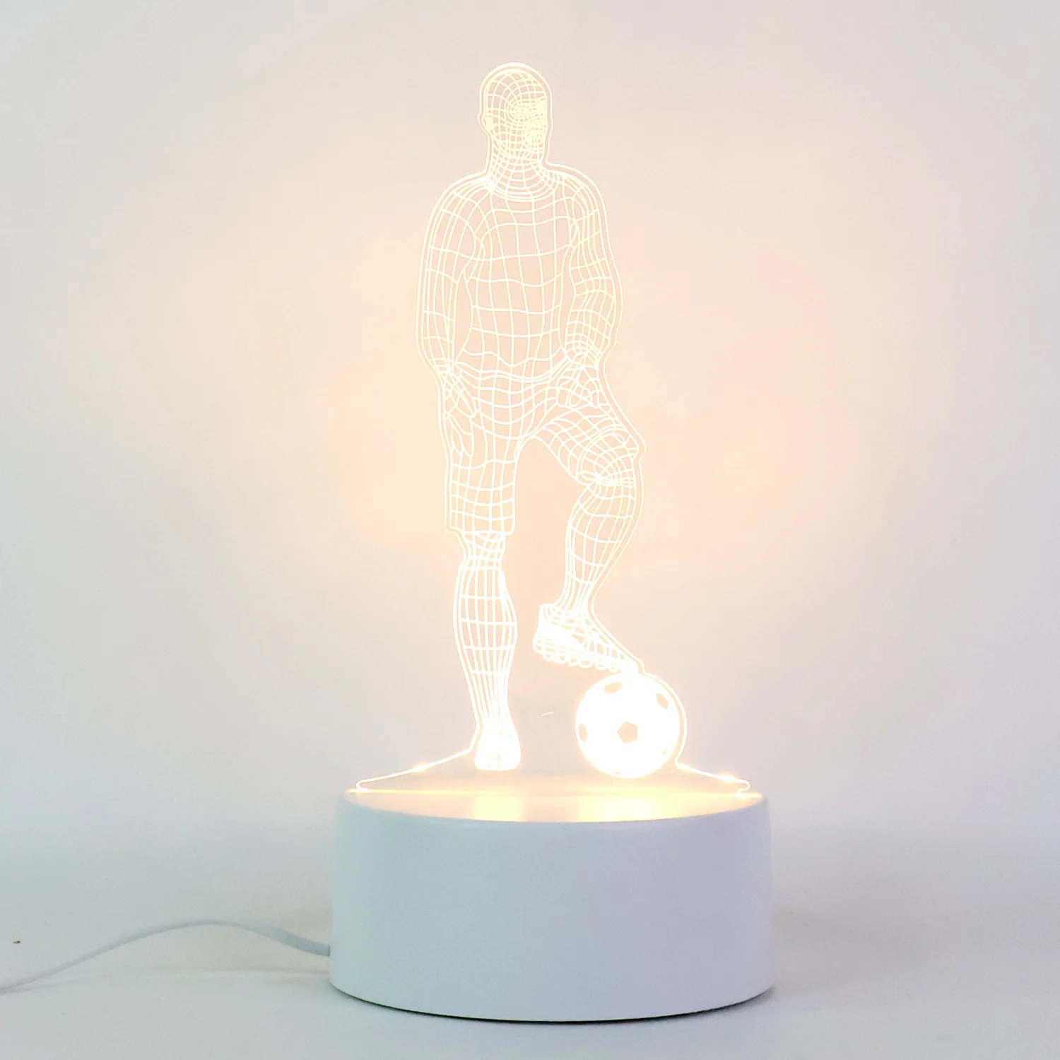3D Illusion LED Night Lamp with Football Player Design - Image 5