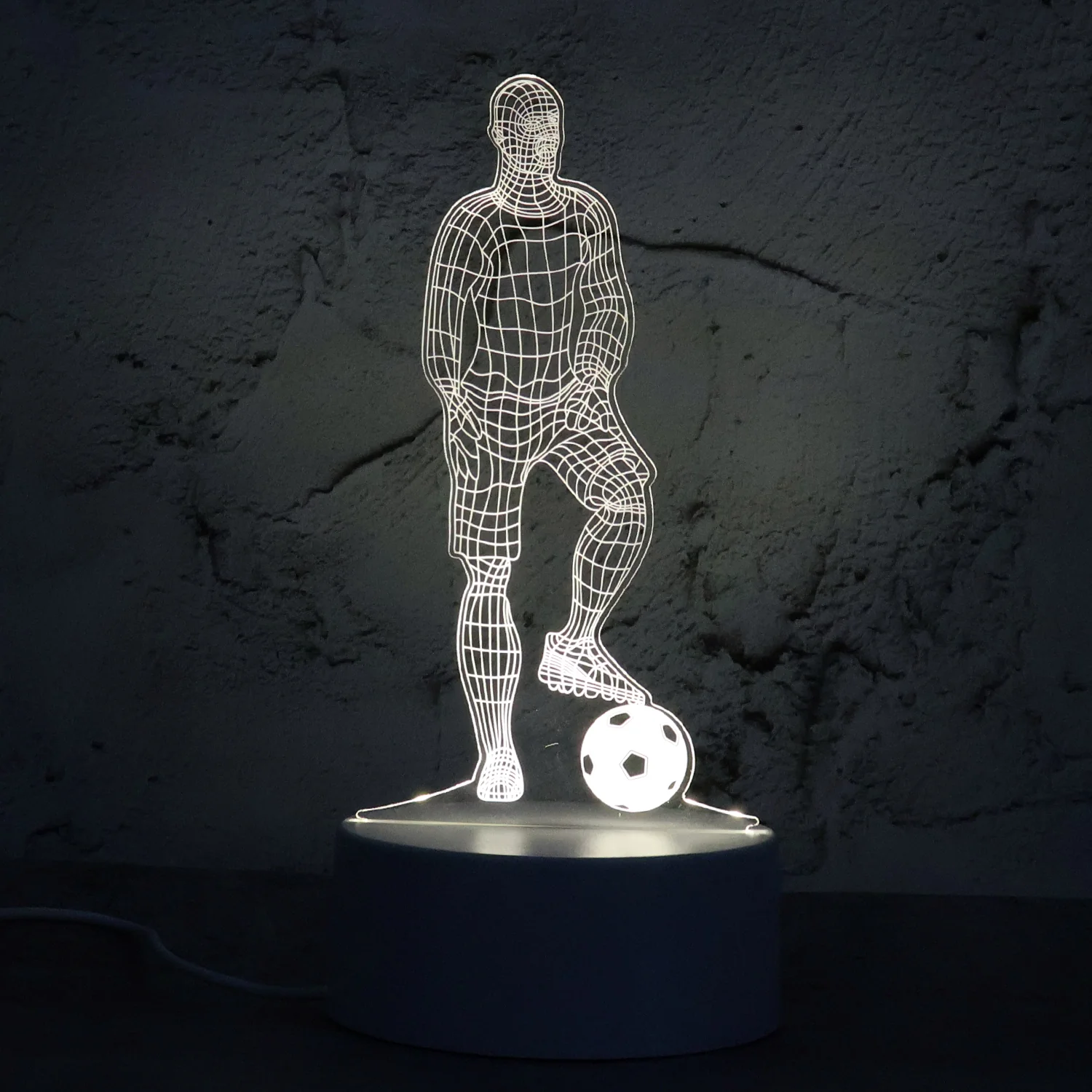 3D Illusion LED Night Lamp with Football Player Design - Image 6