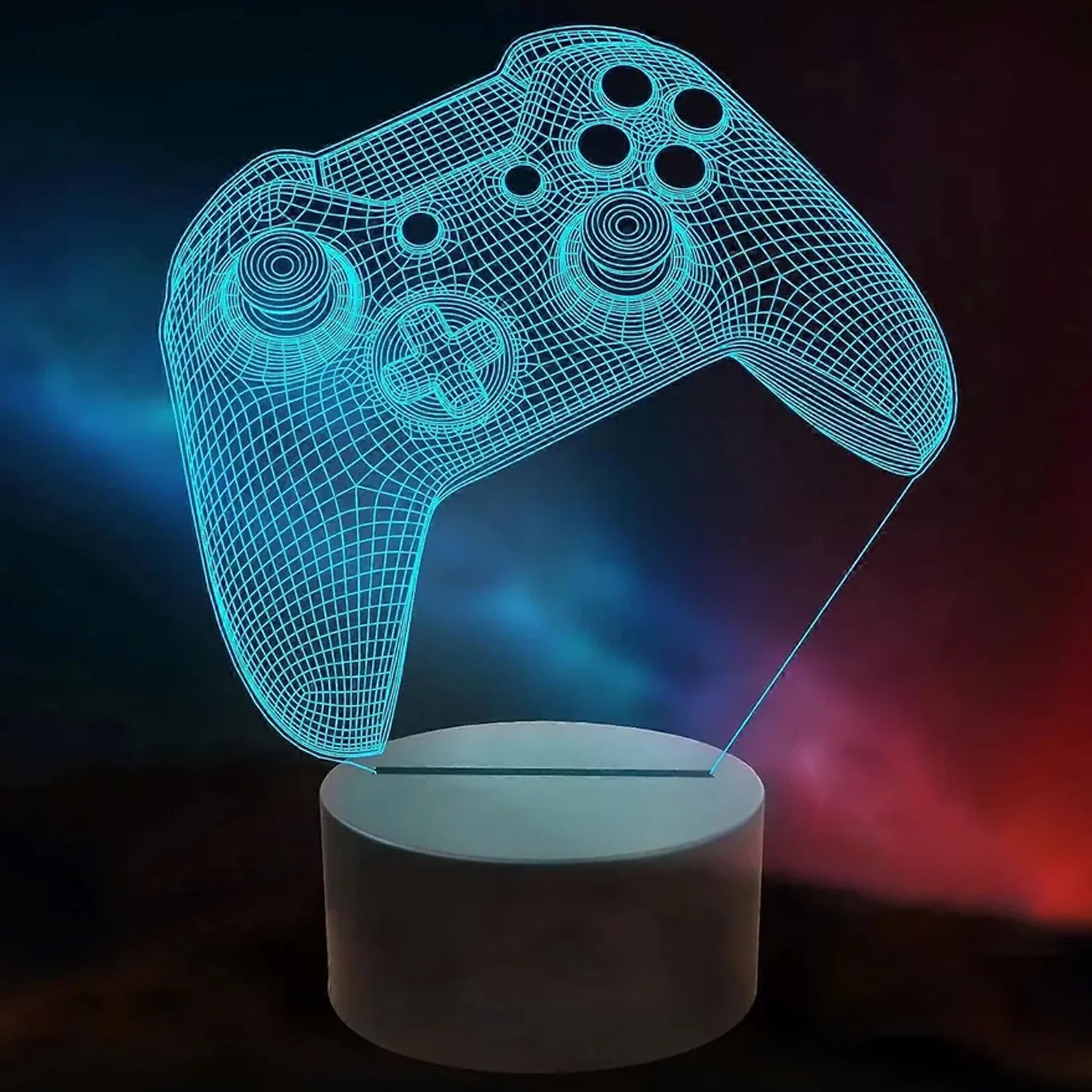 3D Illusion LED Night Lamp with Gaming Controller Design - Image 3