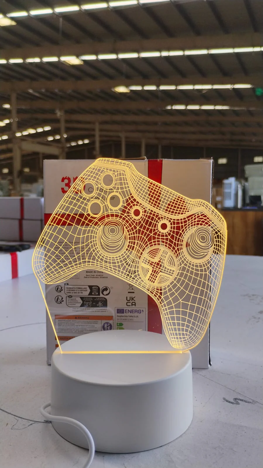 3D Illusion LED Night Lamp with Gaming Controller Design - Image 7