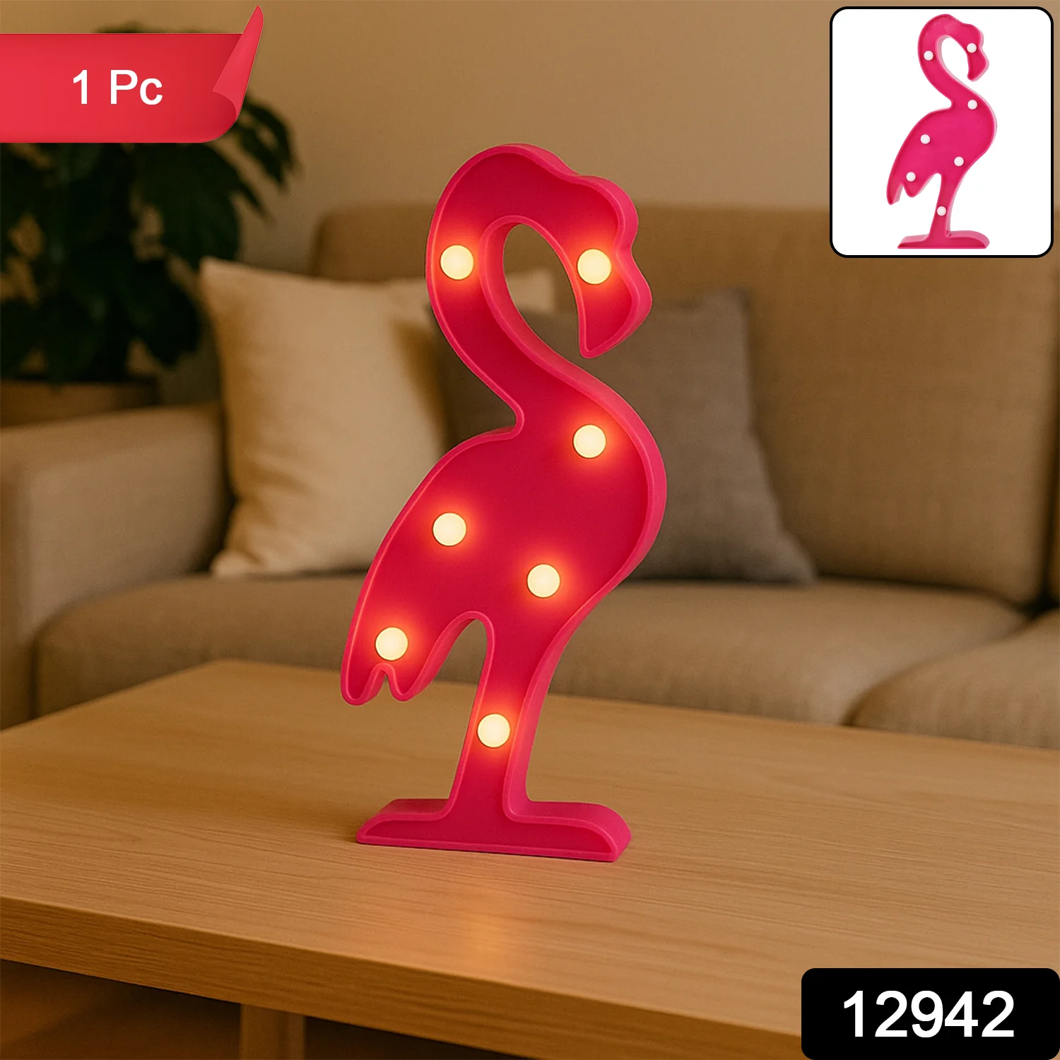 3D LED Night Light Table Lamp for Party Birthday Wedding Atmosphere, Battery Operated Decorative Light Nursery Lamp for Bedroom and Wall Decoration For Children Bedroom Wall, Light (1 Pc / Battery Not Included) - Image 2