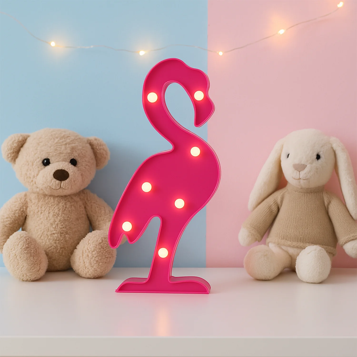 3D LED Night Light Table Lamp for Party Birthday Wedding Atmosphere, Battery Operated Decorative Light Nursery Lamp for Bedroom and Wall Decoration For Children Bedroom Wall, Light (1 Pc / Battery Not Included) - Image 3