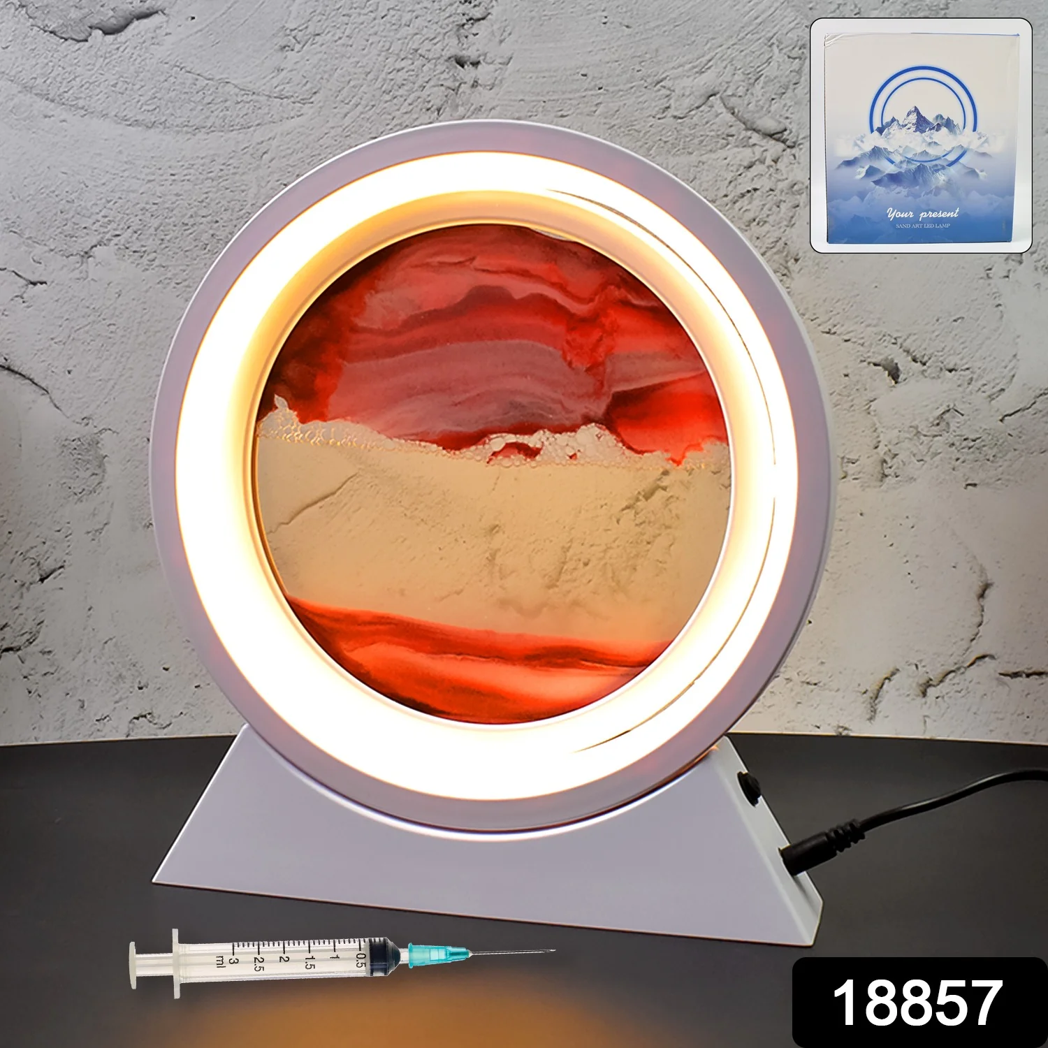 3D Liquid motion Display With LED Light (1 Pc) - Image 2