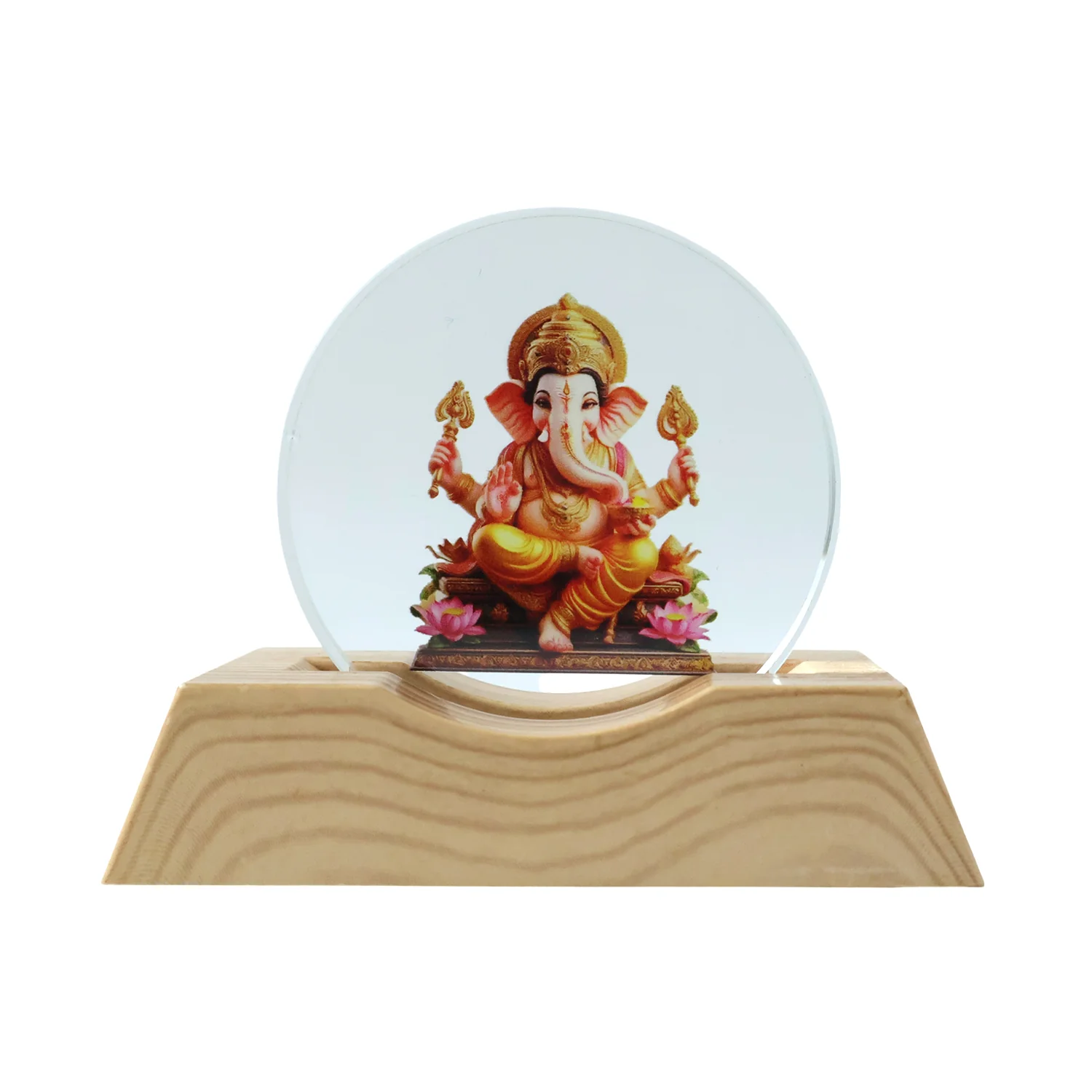 Premium 3D Lord Ganesha Acrylic LED Night Lamp (1 Pc) - Image 5
