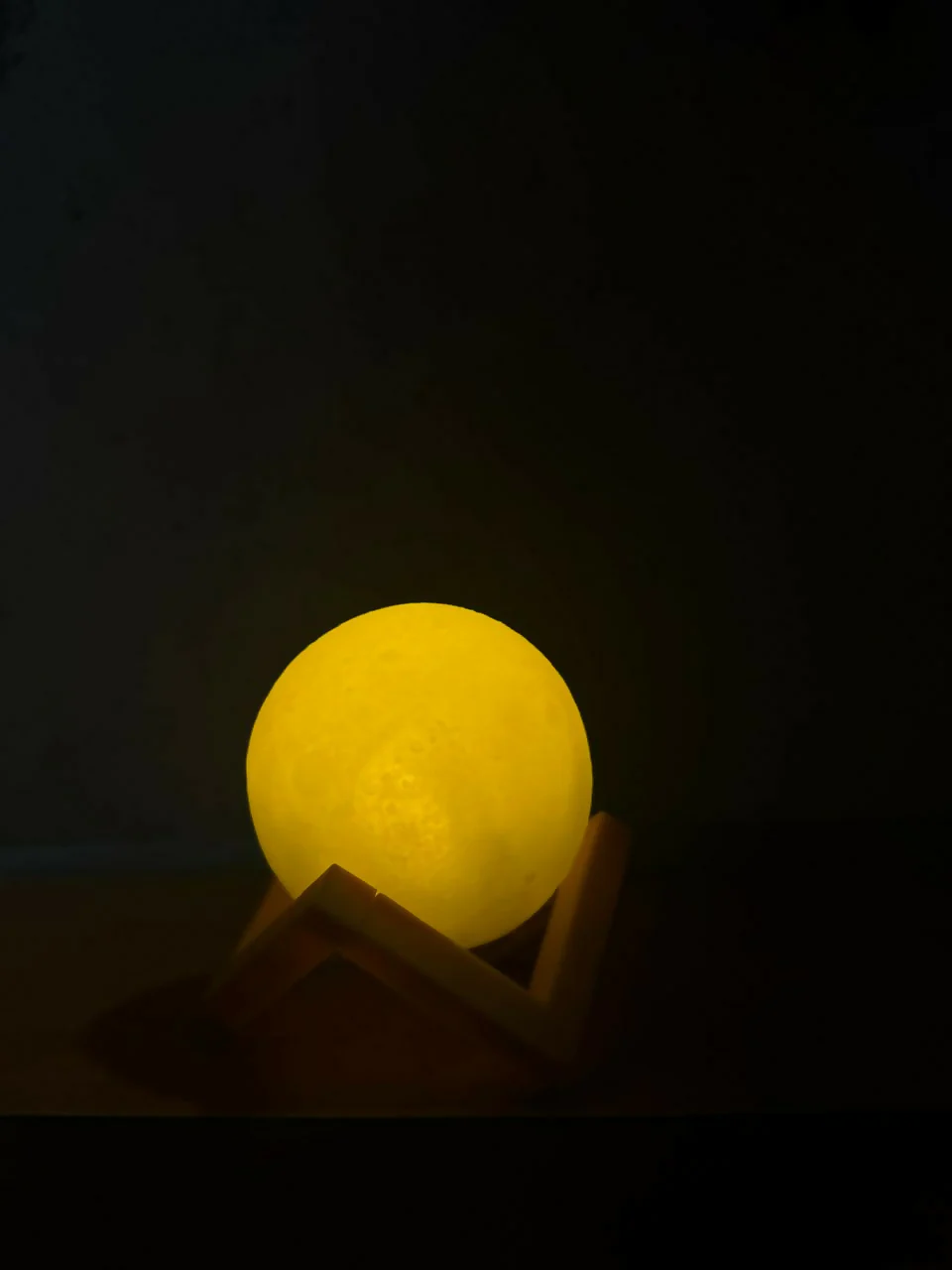 3D Moon Lamp with Plastic Stand | Warm LED Night Light for Home & Bedroom Decor - Image 4