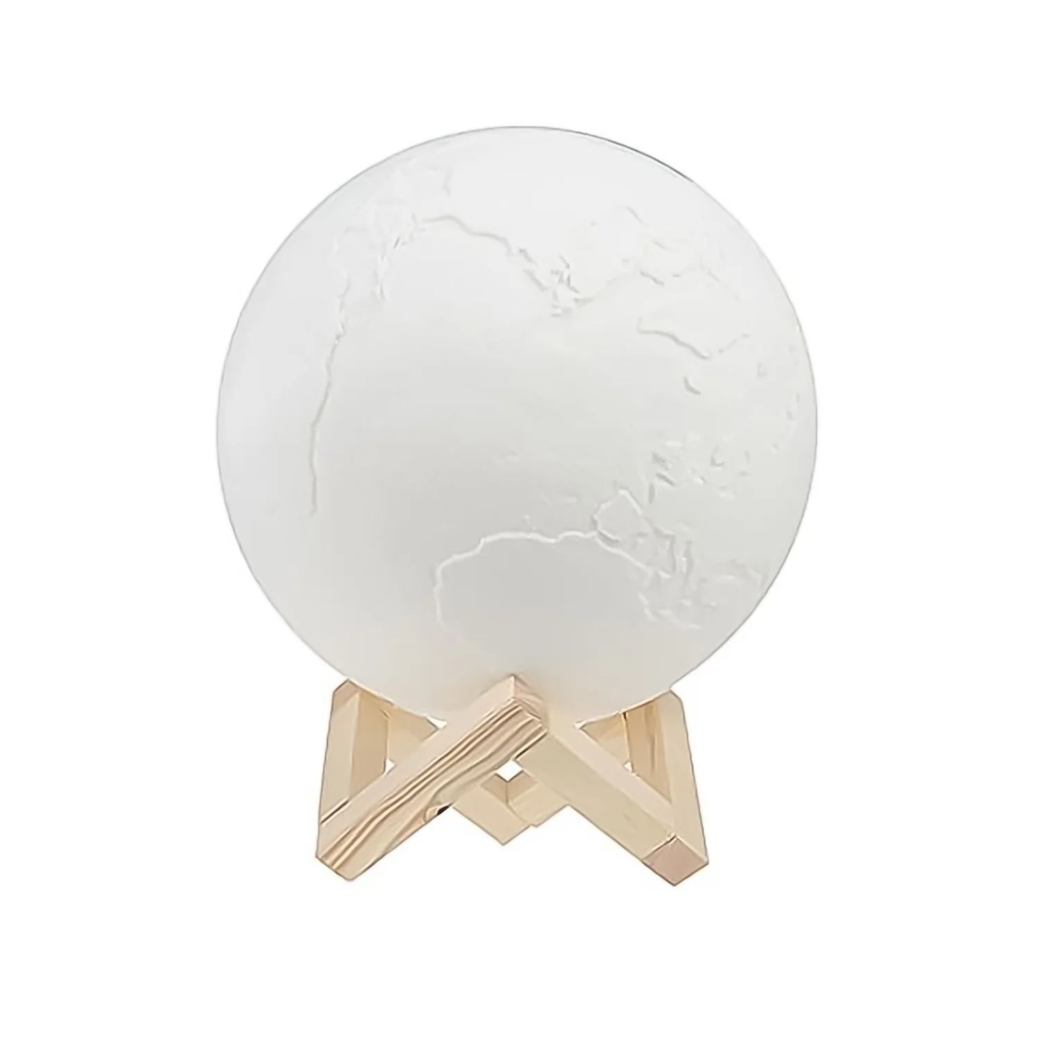 3D Moon Night Lamp with Stand (Color Box /  White & Yellow Light / 1 Pc) - Image 6