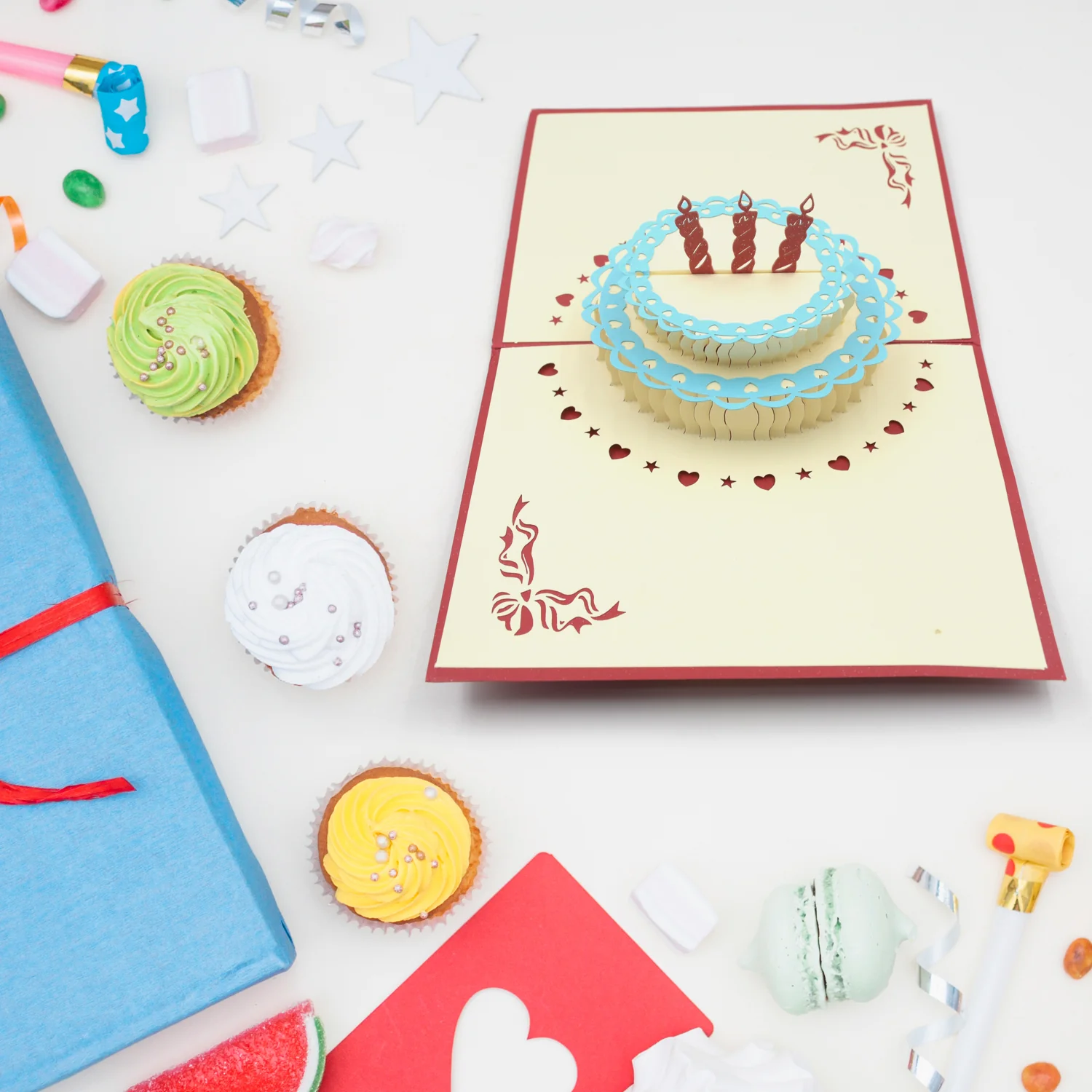 Unique 3D -Up Wishing Card (Birthday): 1 Pc - Image 5