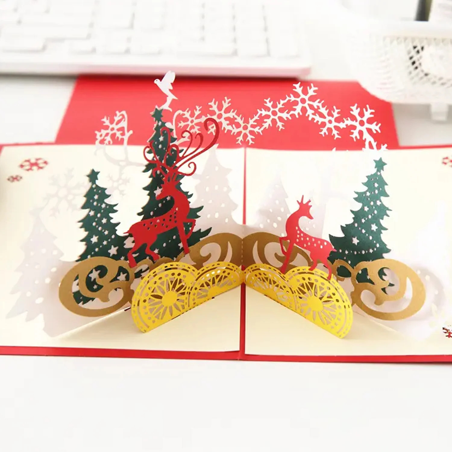 3D -Up Greeting Card (1 Pc): Birthday, Love, Christmas - Image 4
