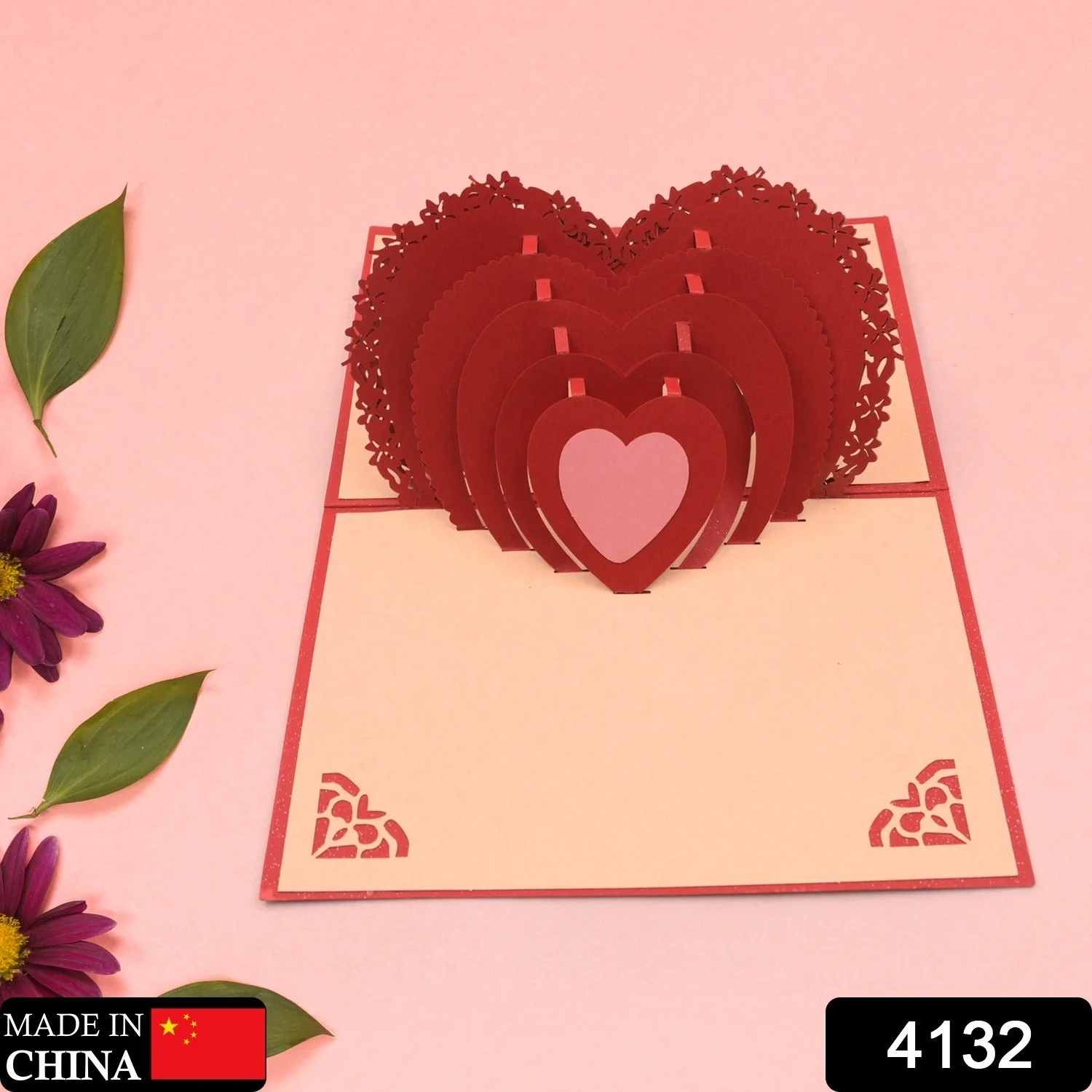 3D -Up Greeting Card (1 Pc): Birthday, Love, Christmas - Image 2