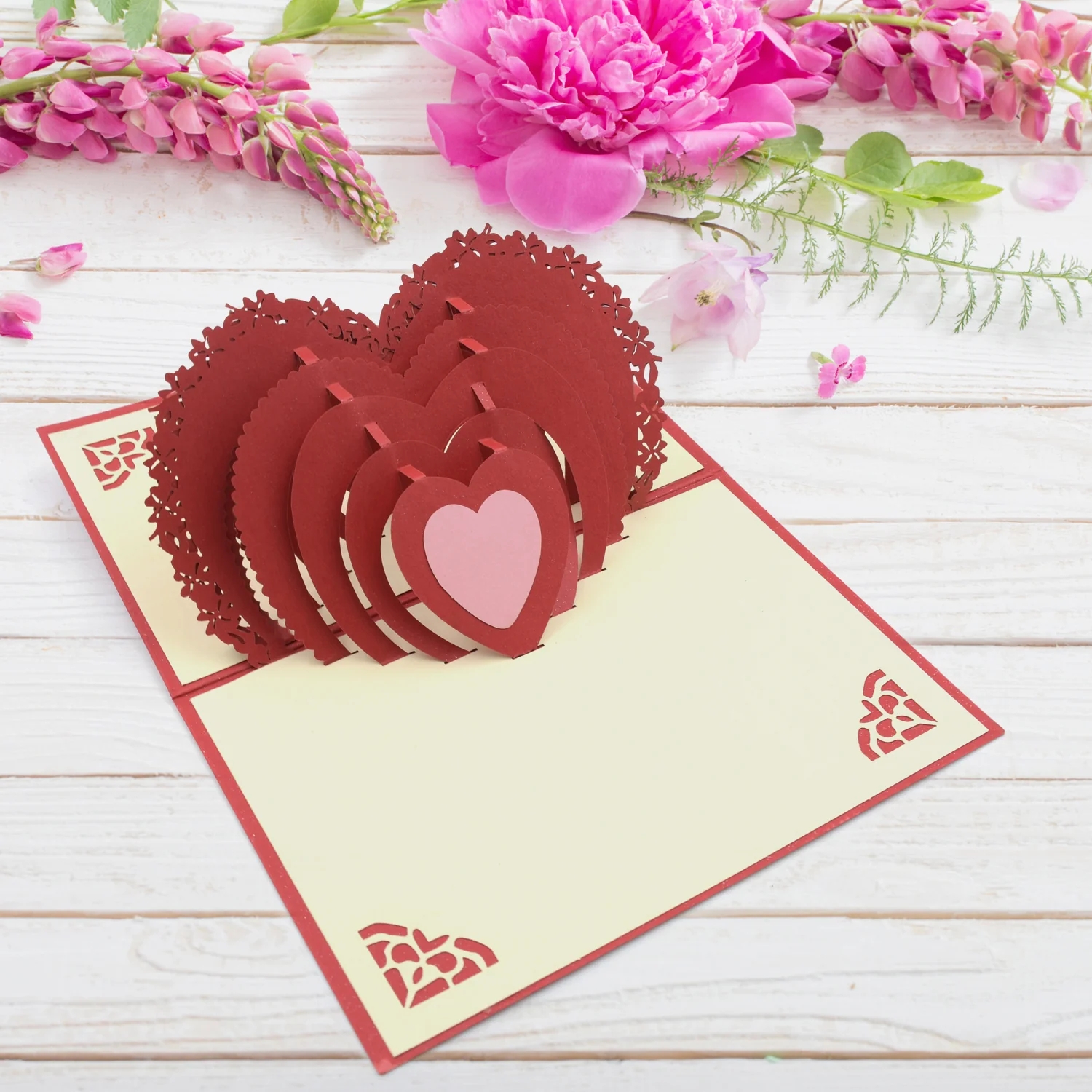 3D -Up Greeting Card (1 Pc): Birthday, Love, Christmas - Image 3