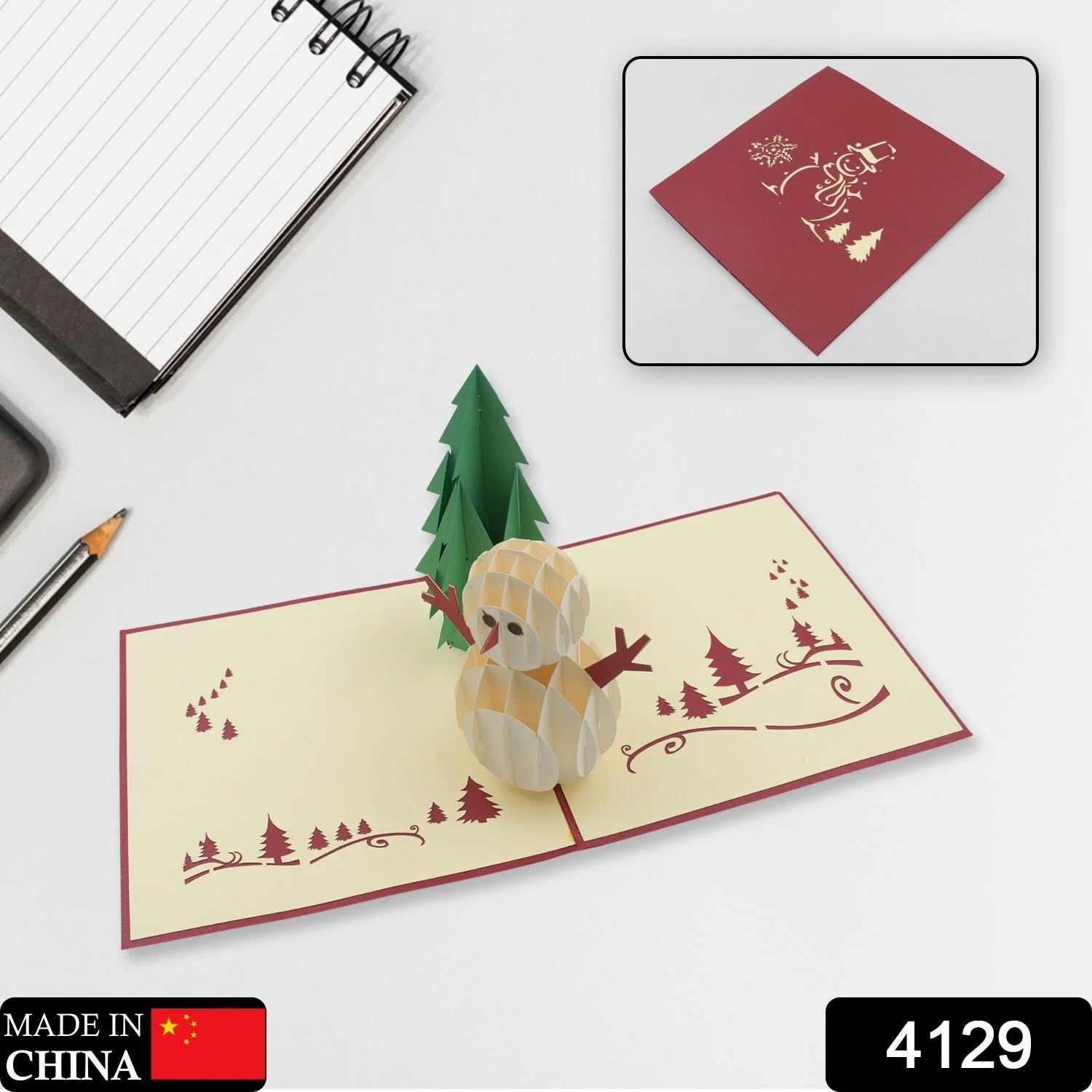 3D -Up Greeting Card (1 Pc): Birthday, Love, Christmas - Image 2