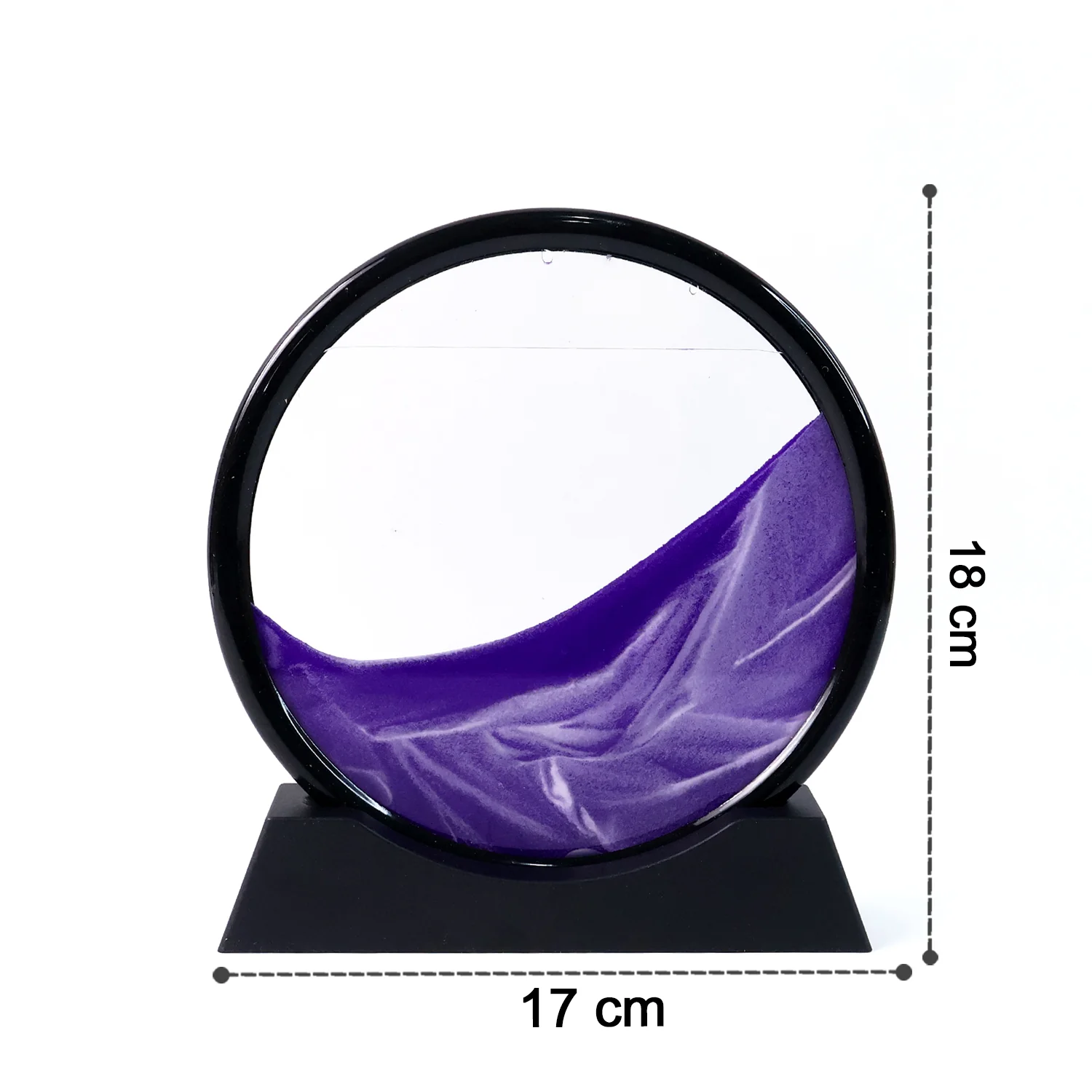 3D Moving Sand Art – Liquid Motion Deep Sea Sandscape with Round Glass Frame (1 Pc) - Image 6