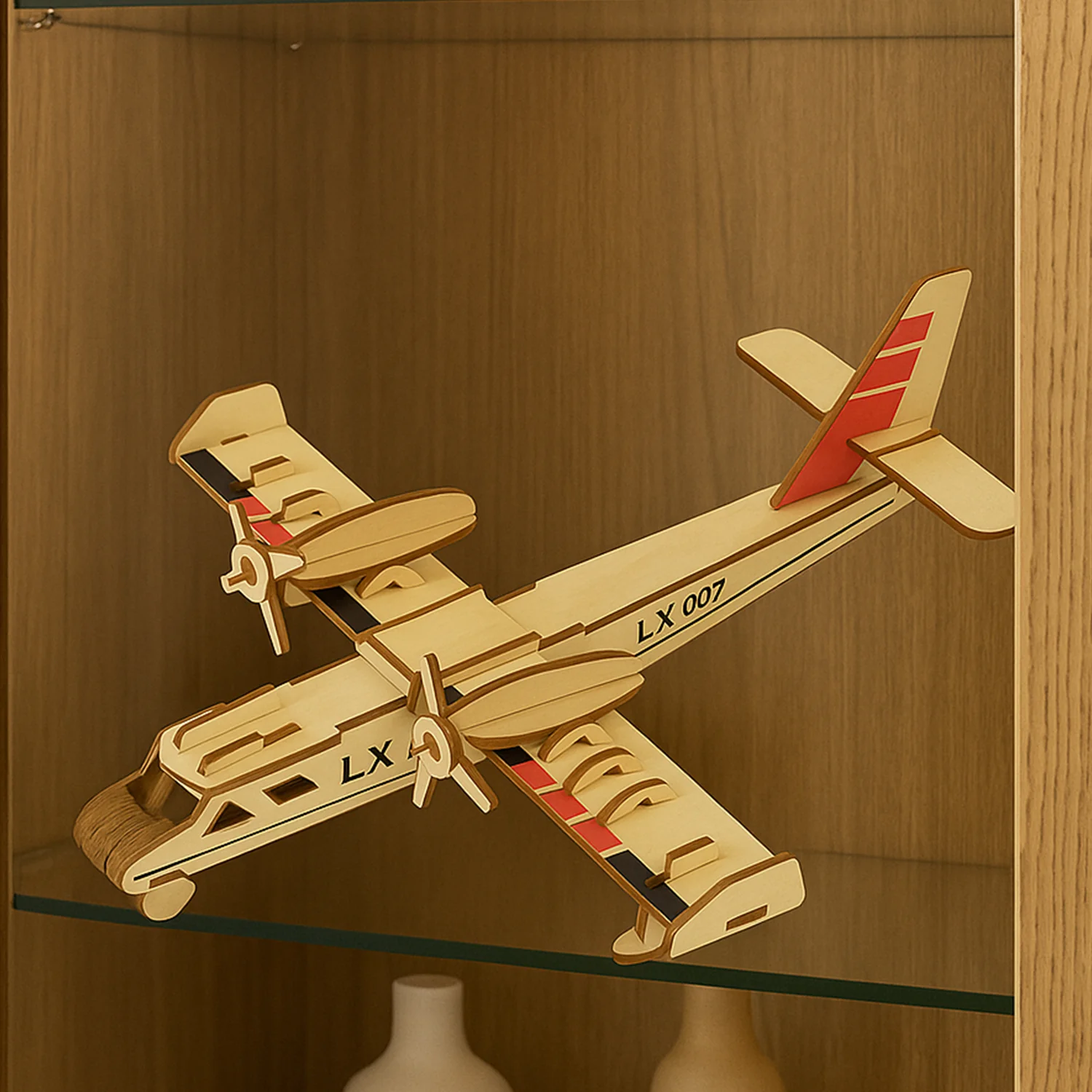 3D Wooden Aircraft Puzzle DIY Assembly Kit (Mix Design – 1 Set) - Image 3