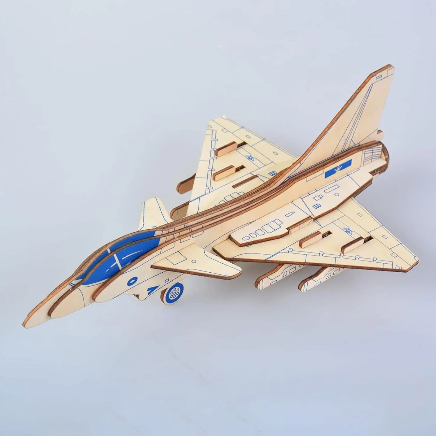 3D Wooden Aircraft Puzzle DIY Assembly Kit (Mix Design – 1 Set) - Image 4
