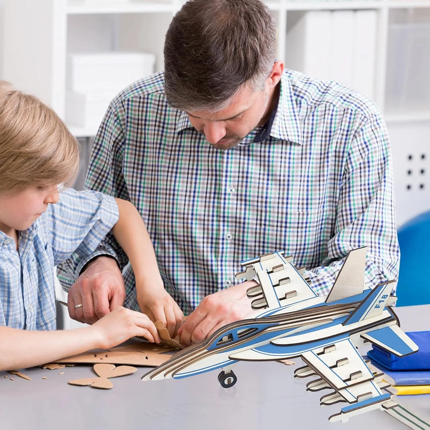 3D Wooden Aircraft Puzzle DIY Assembly Kit (Mix Design – 1 Set) - Image 7