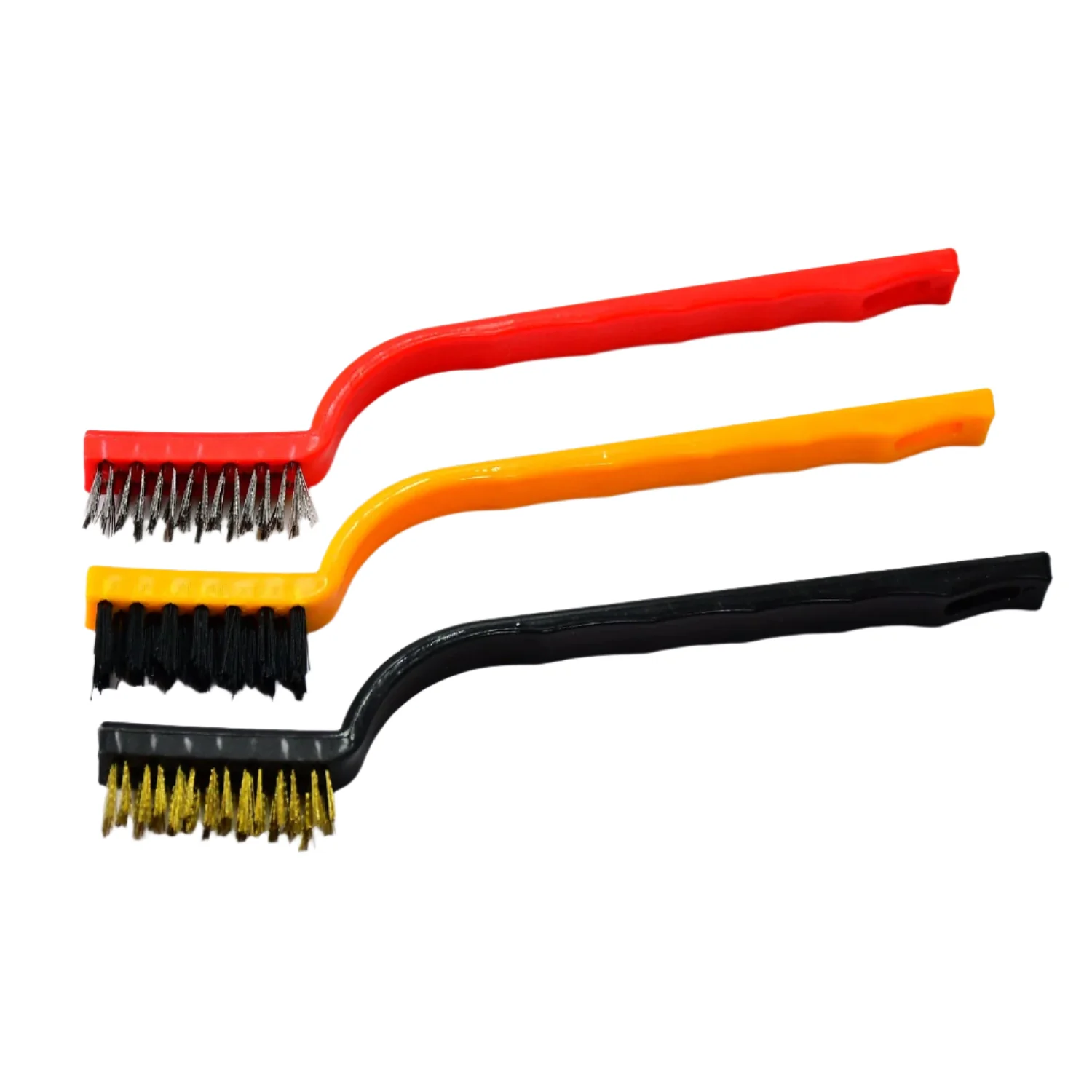 3-Piece Mini Wire Brush Set: Tackle Tough Cleaning Jobs (Multi-Material) - Image 2