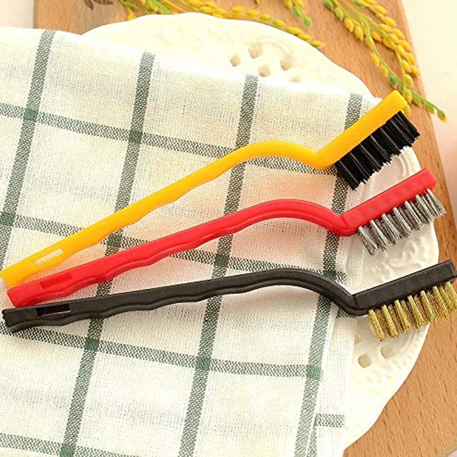 Mini Wire Brush Set - Brass, Nylon, Steel for Cleaning & Rust Removal (3 Pcs Set) - Image 6