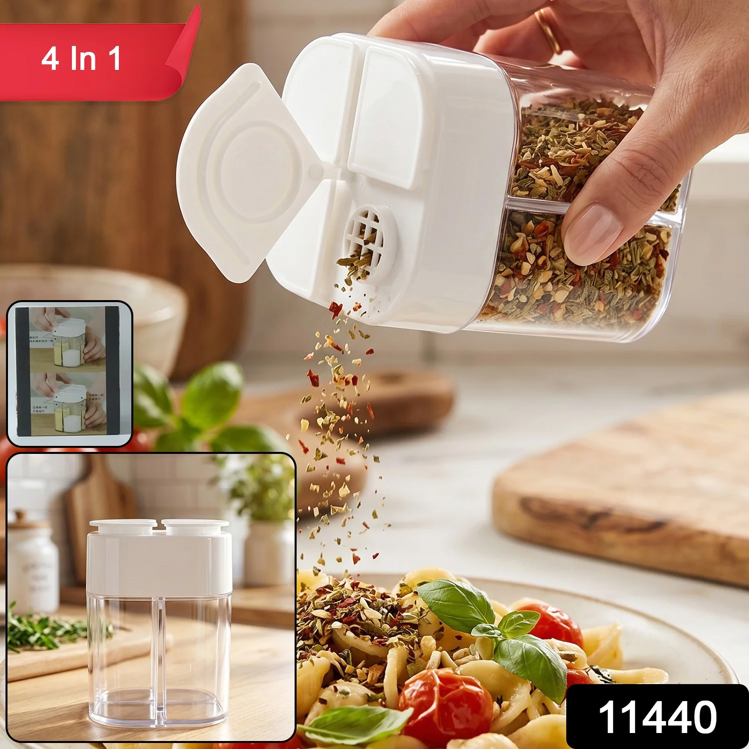 4 Compartment Kitchen Storage Container (1 Pc) - Image 2