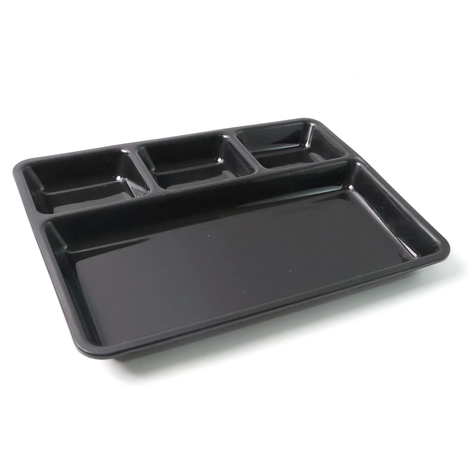 Plastic 4-Compartment Rectangular Meal Serving Tray – Sectioned Dining Plate (1 Pc) - Image 5