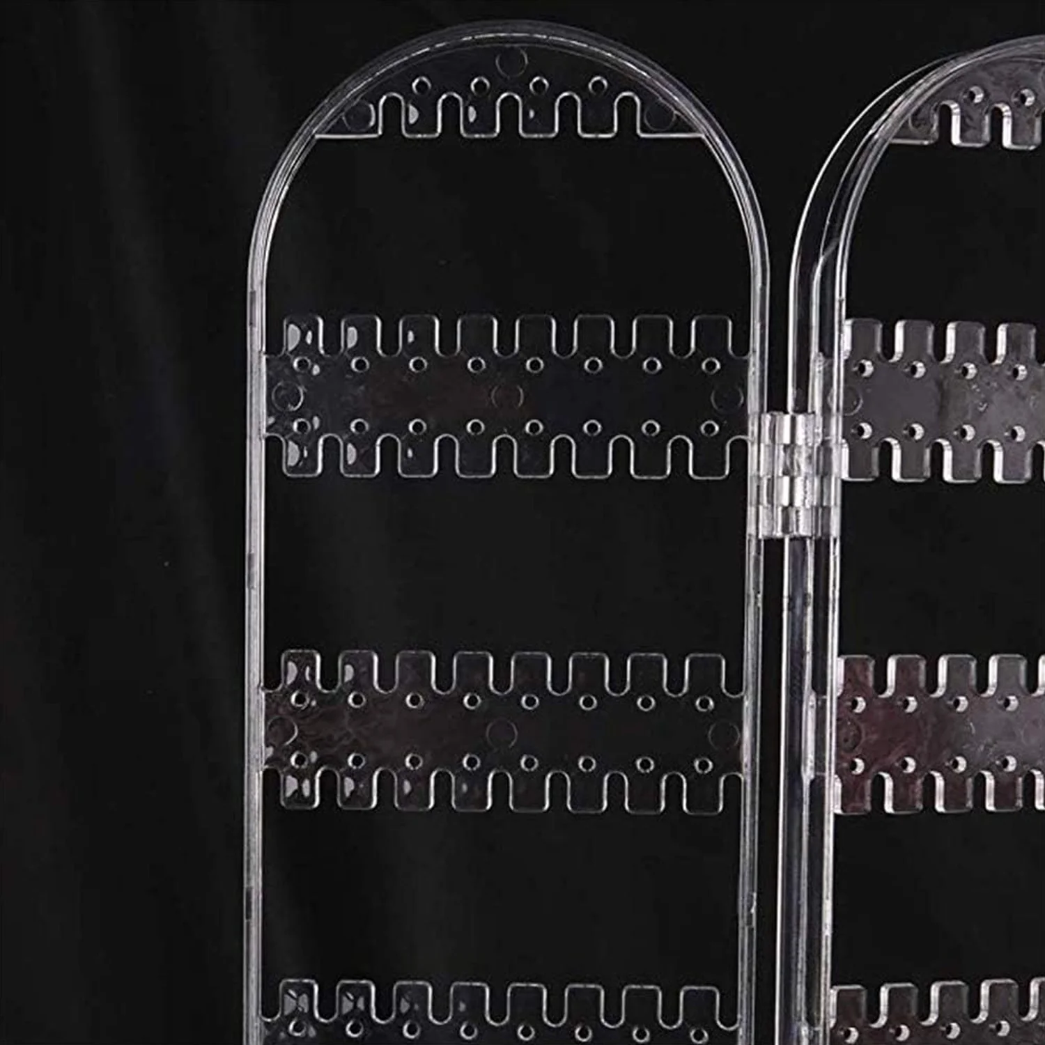 4 Folding Storage Hanger Acrylic Earring Screen Holder Display Stand Clear (1 Set) - Image 6