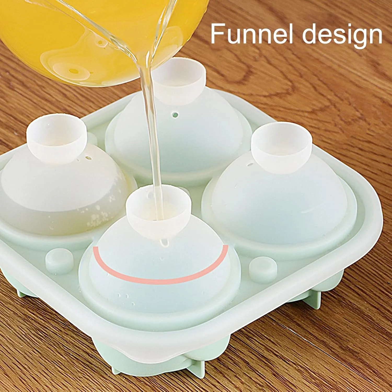 4-Grid Rose-Shape Ice Cube Tray Mold with Lid - Image 6