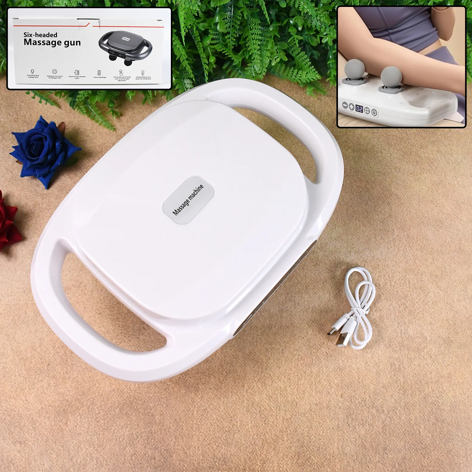 6 Heads Massage Gun Machine for Pain Relief - Image 2