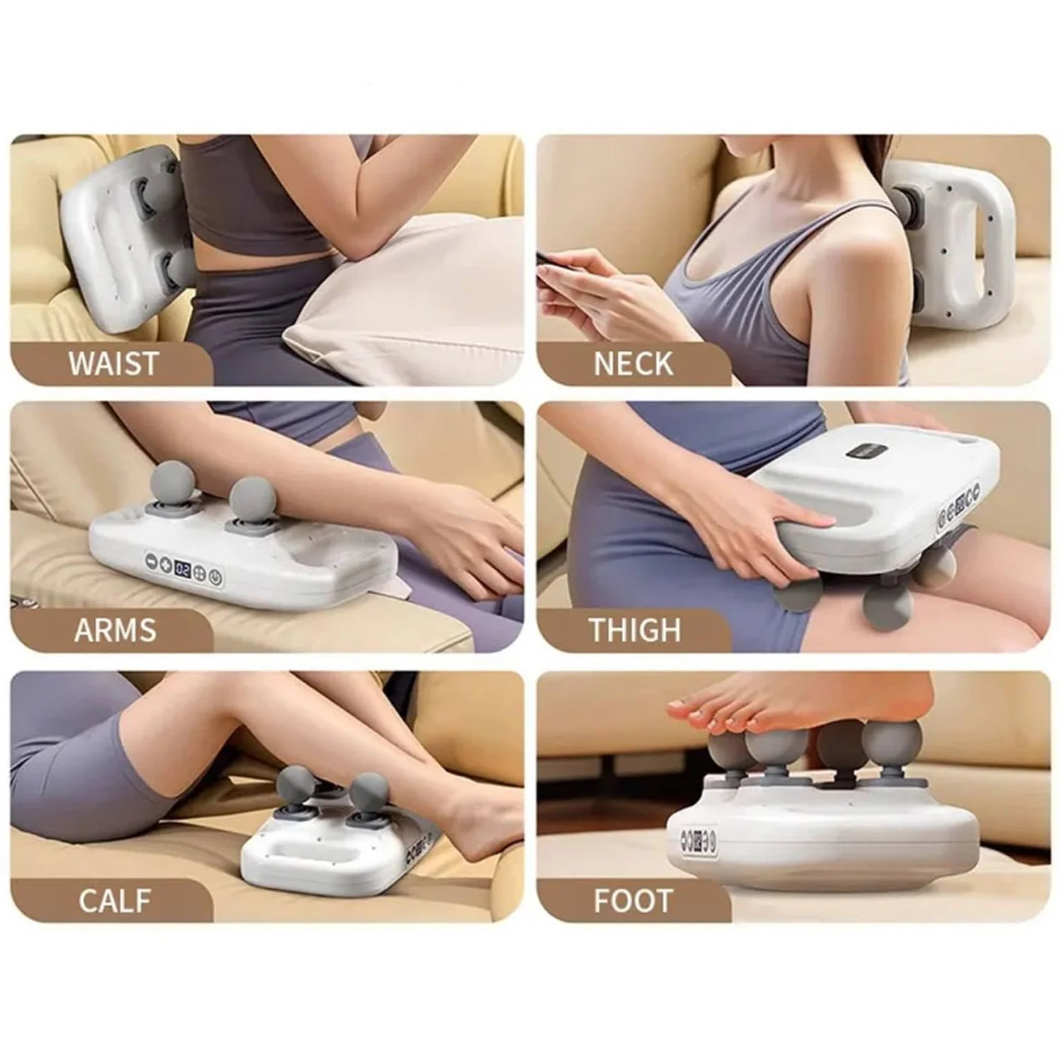 6 Heads Massage Gun Machine for Pain Relief - Image 4