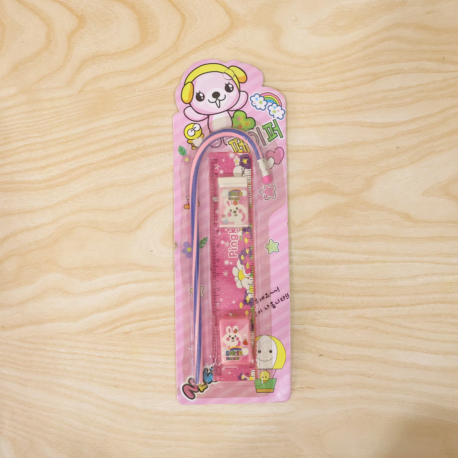 4-In-1 Cute Pink Stationery Set with Ruler, Pencil, Eraser & Sharpener - Image 9