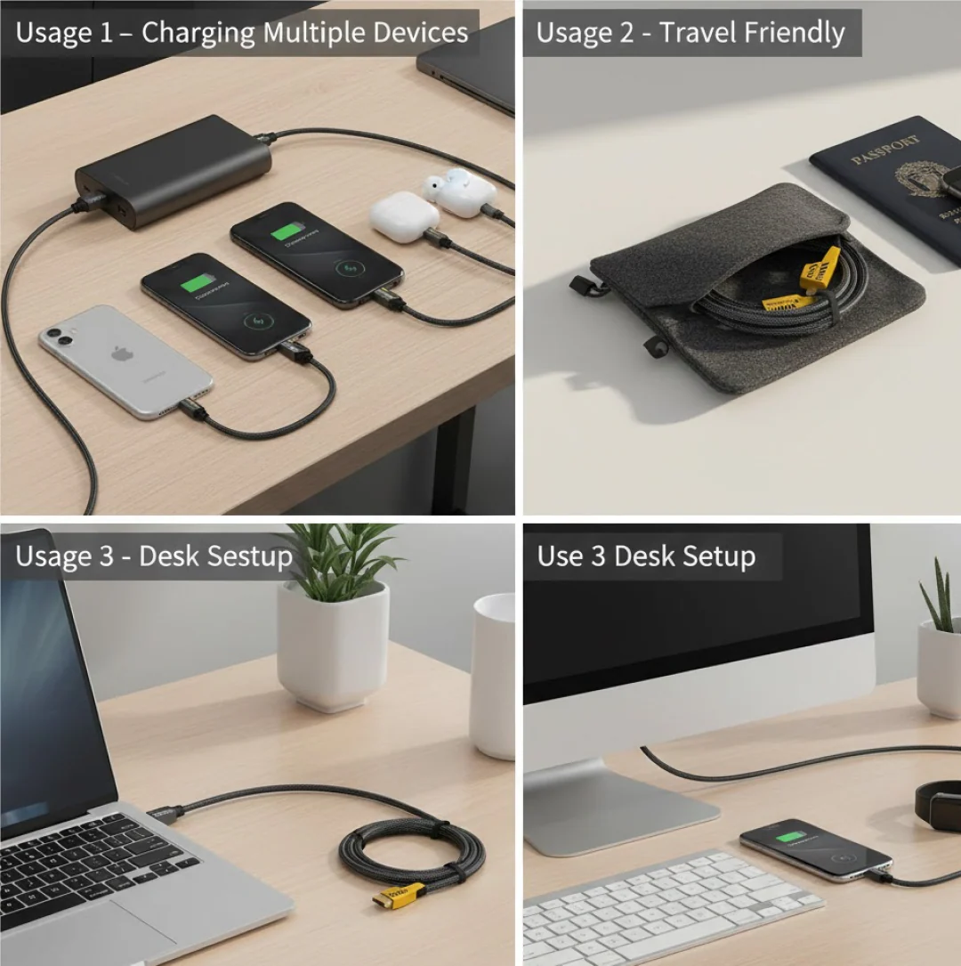 4 in 1 Fast Charging Cable (1 Pc / Loose) - Image 9